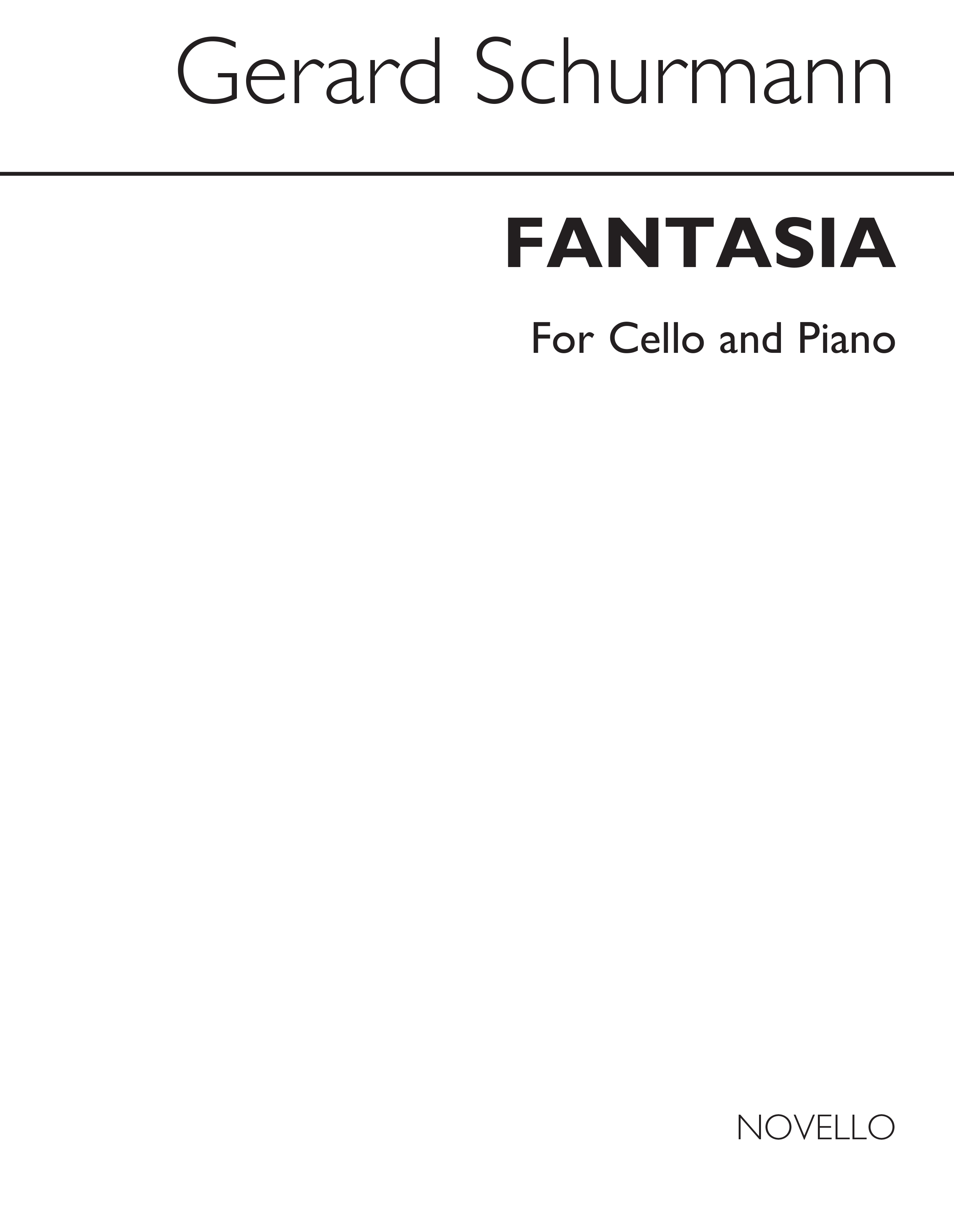 Schurmann: Fantasia For Cello And Piano