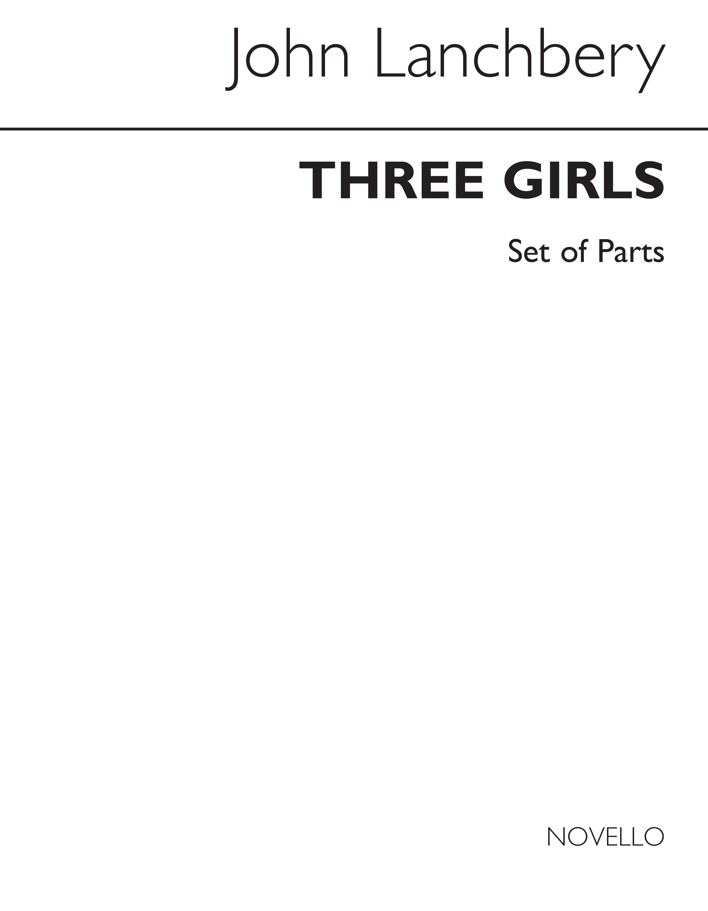 Lanchbery: Three Girls for Brass Quintet (Parts)