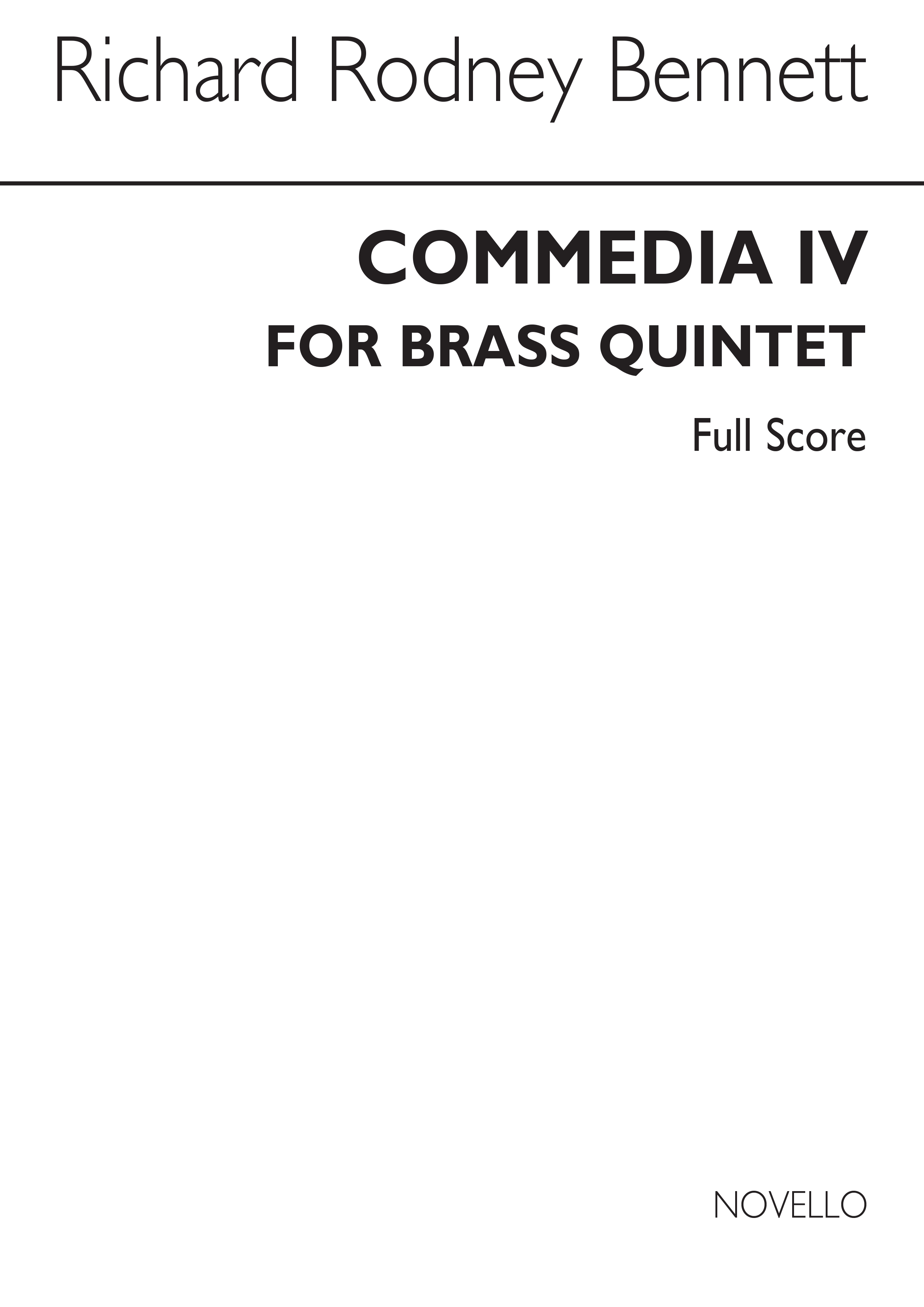 RR Bennett: Commedia IV (Score)