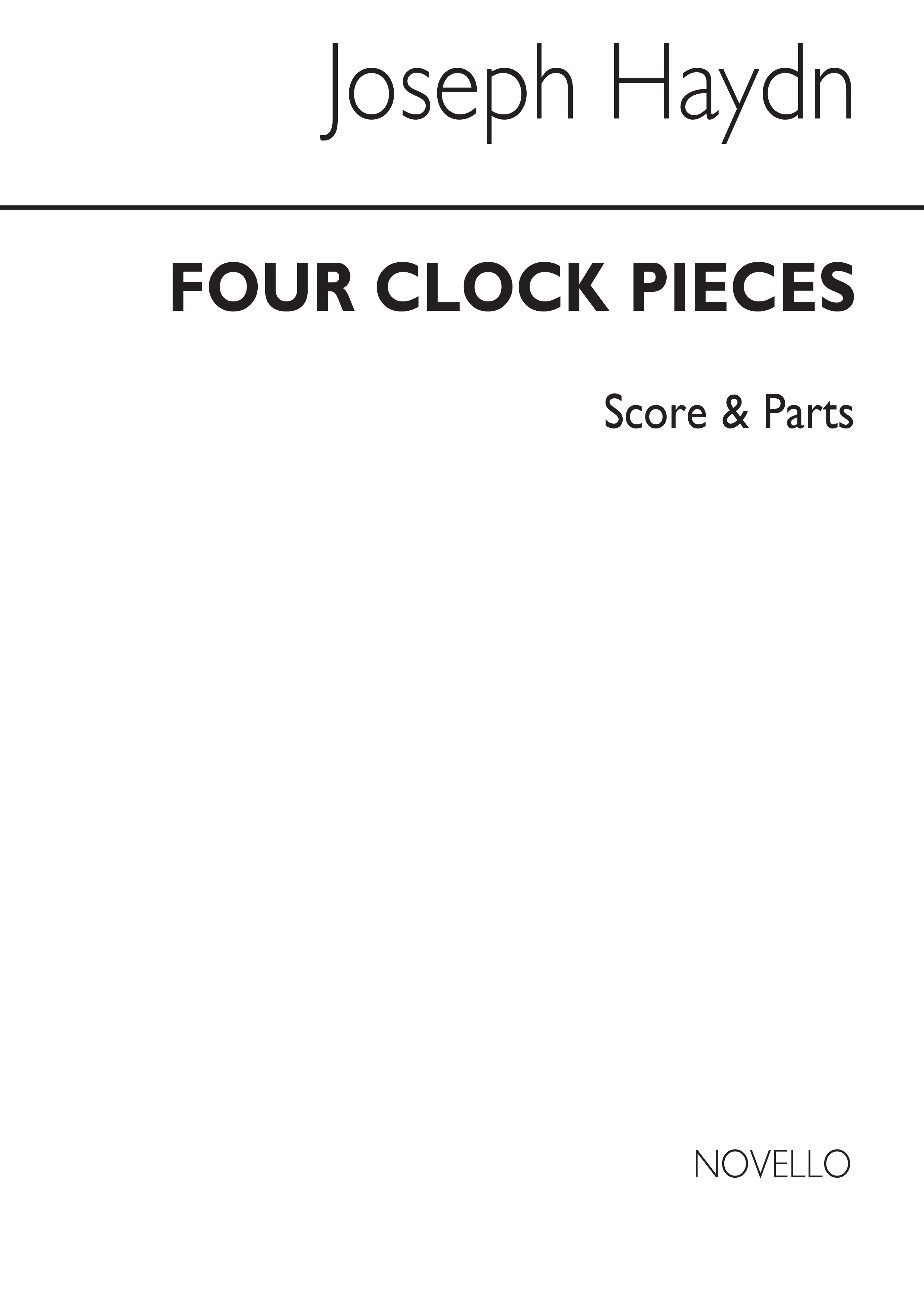 Haydn Four Clock Pieces Clarinet Trio (3 Clt) Sc/Pts