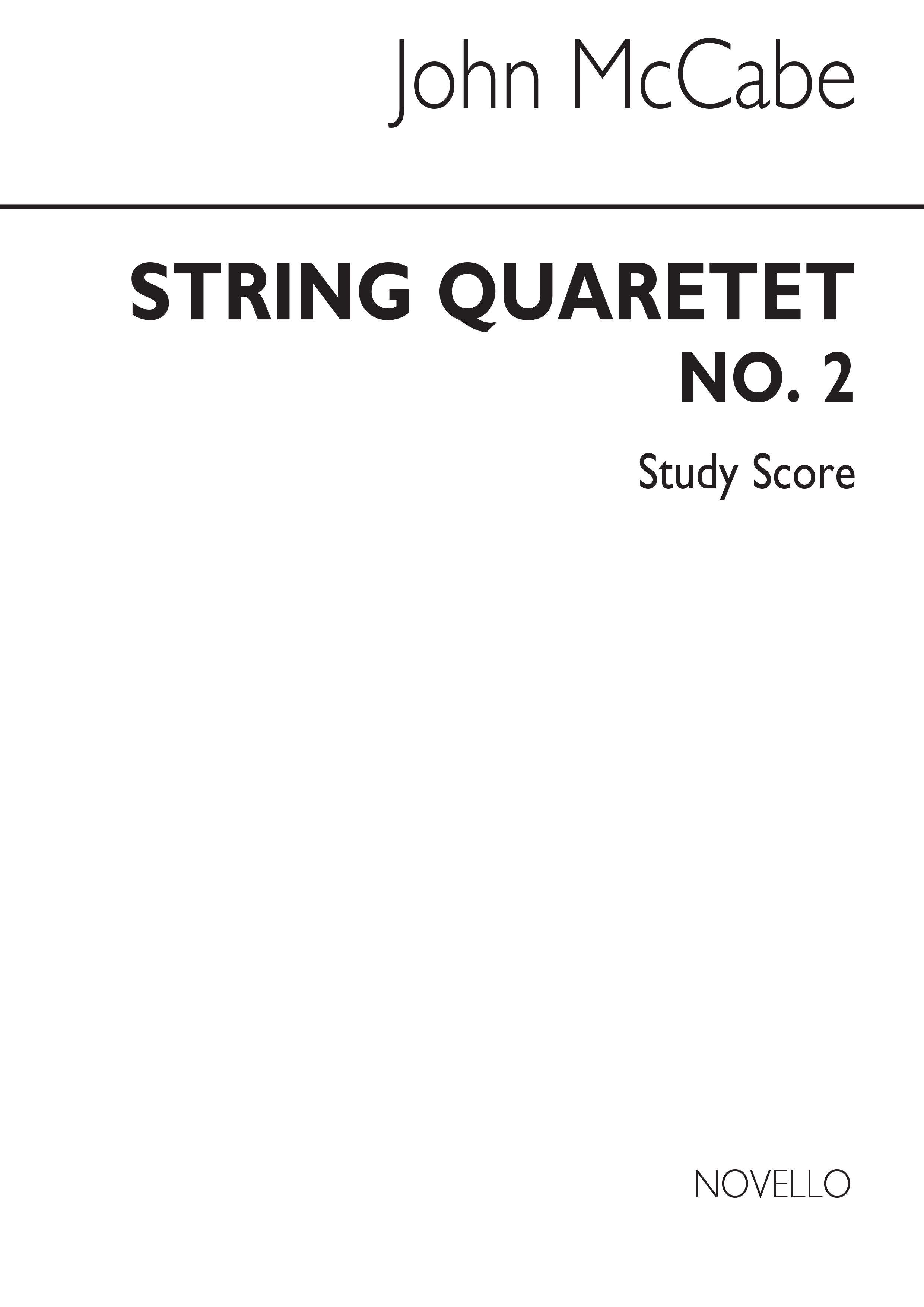 McCabe: String Quartet No.2 (Study Score)