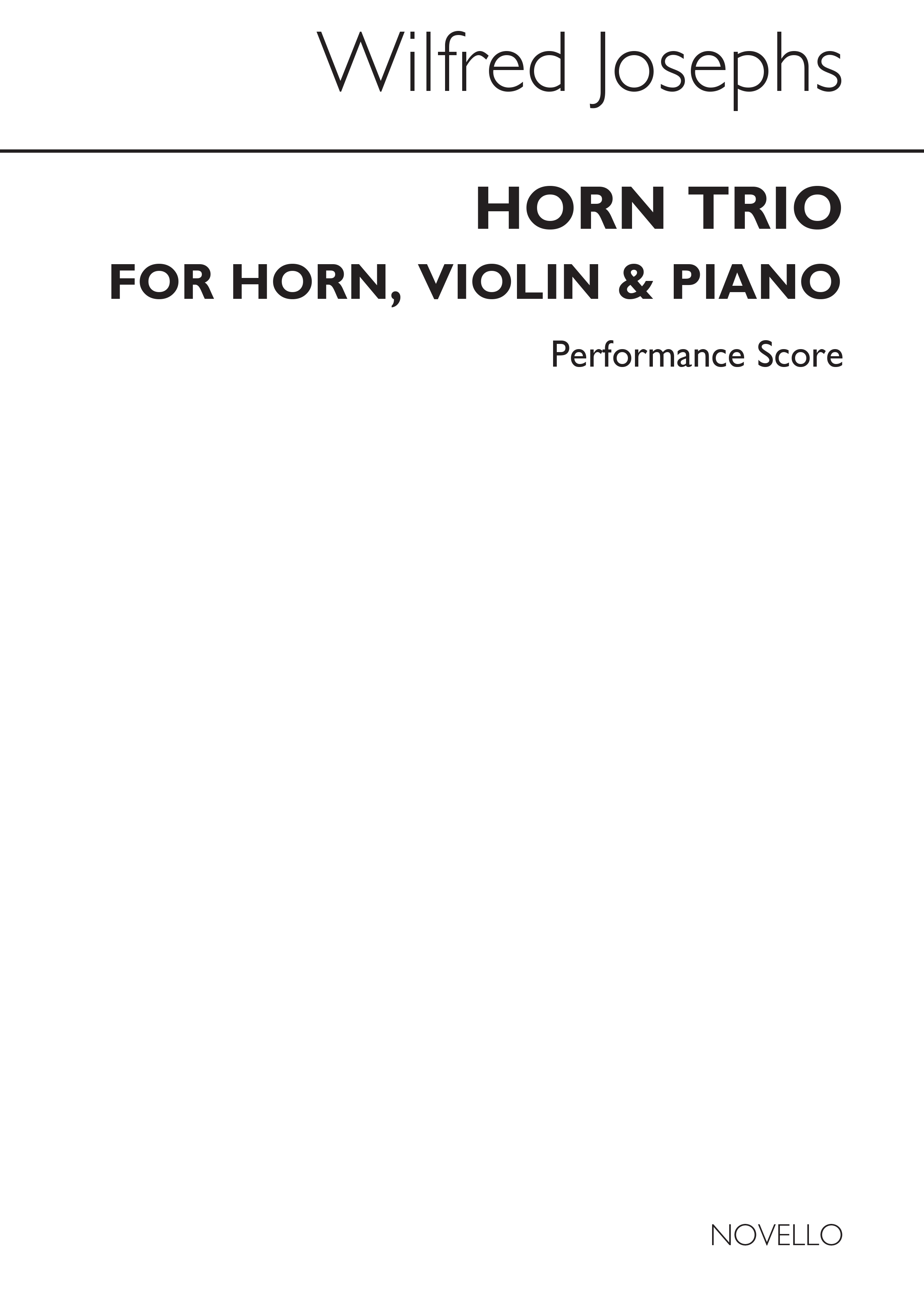 Wilfred Josephs: Horn Trio Op.76 (Score)