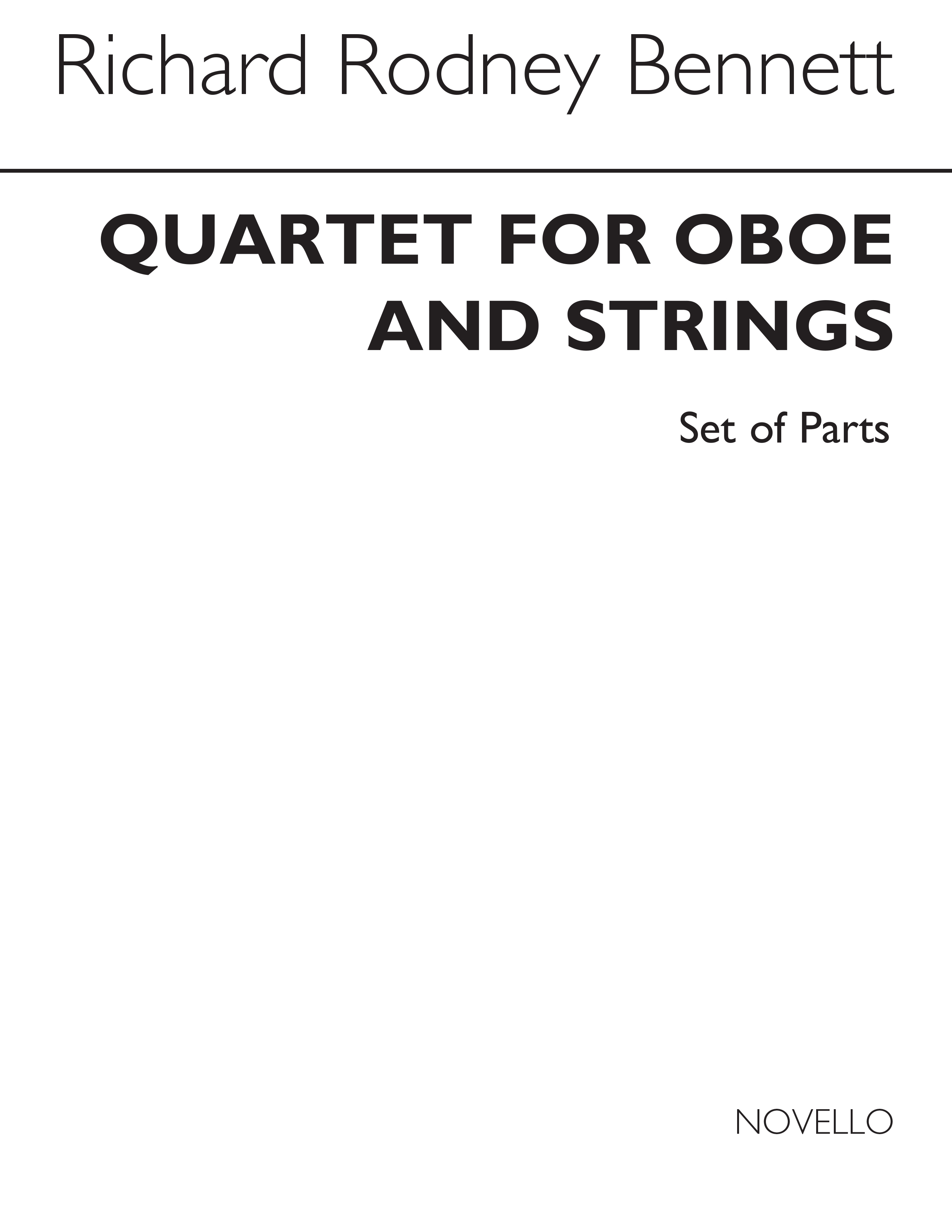 RR Bennett: Quartet For Oboe and Strings (Parts)
