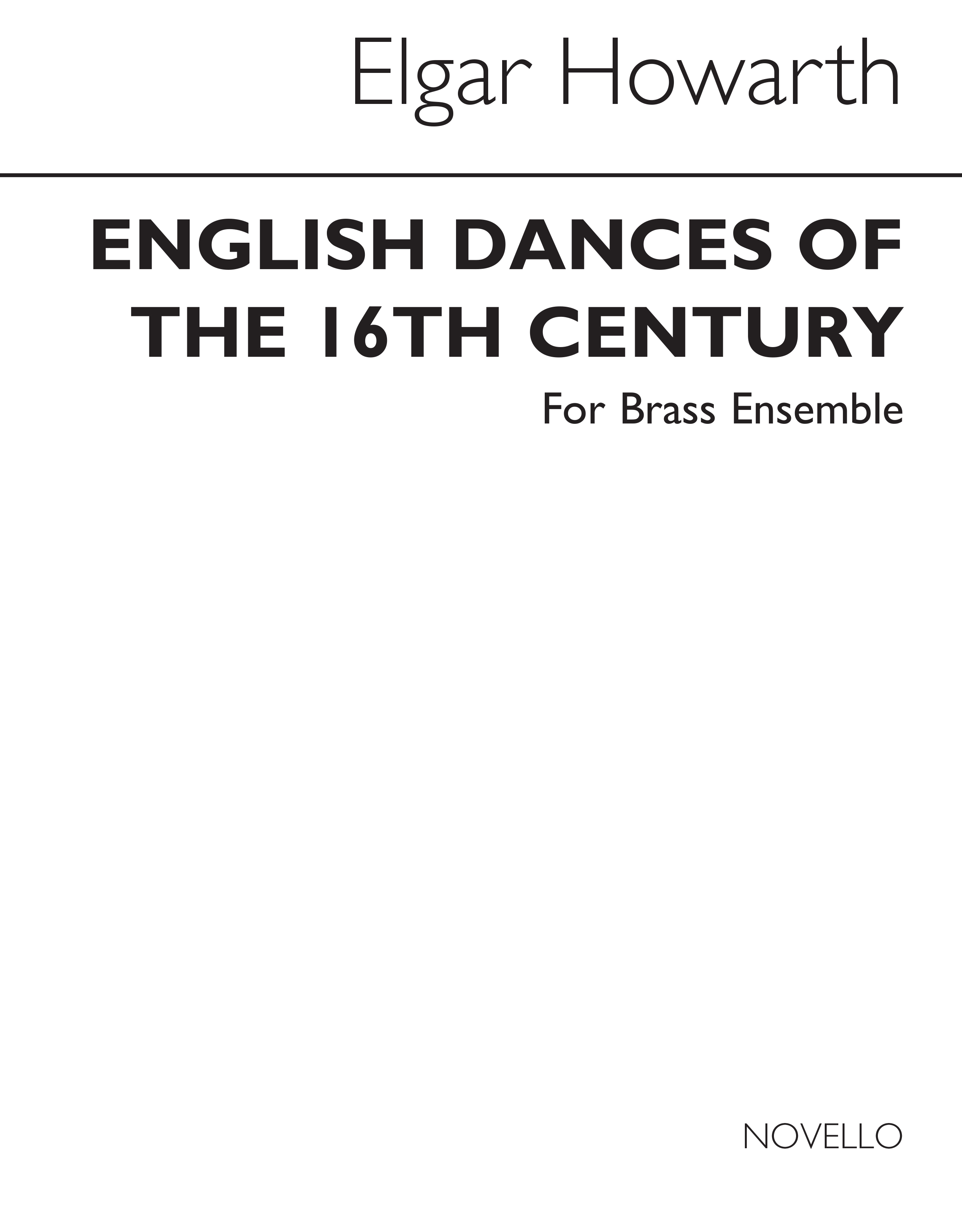 Howarth: English Dances From The 16th Century for Brass Ensembl (Parts)