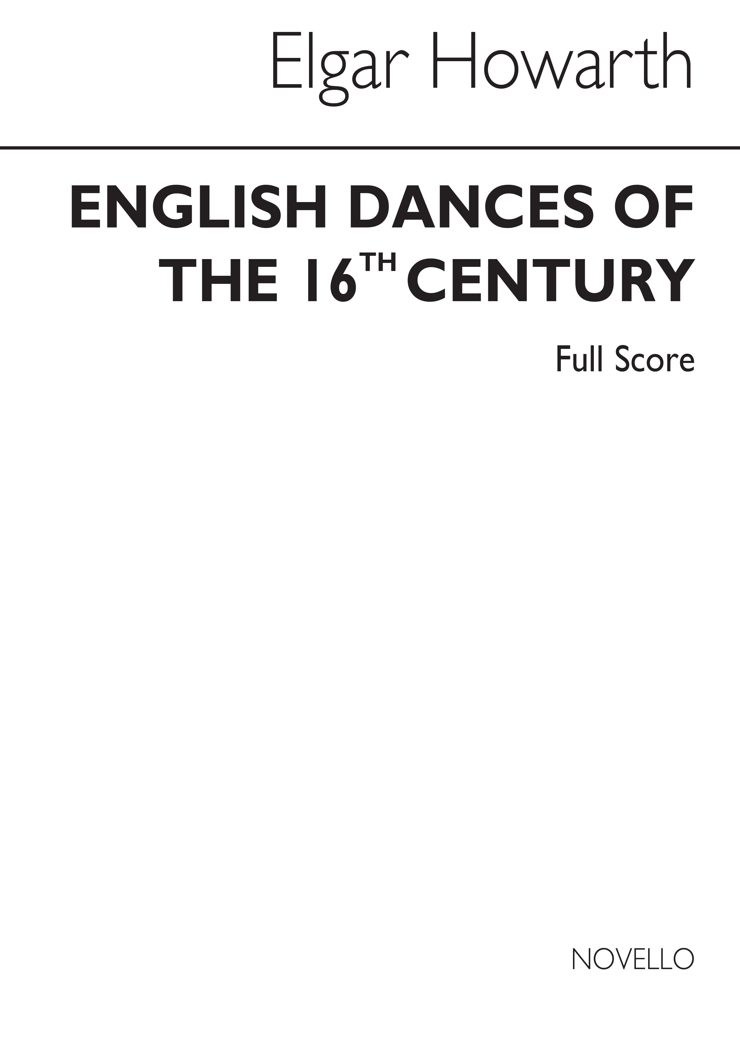 Howarth: English Dances From the 16th Century for Brass Ensemble (Score)