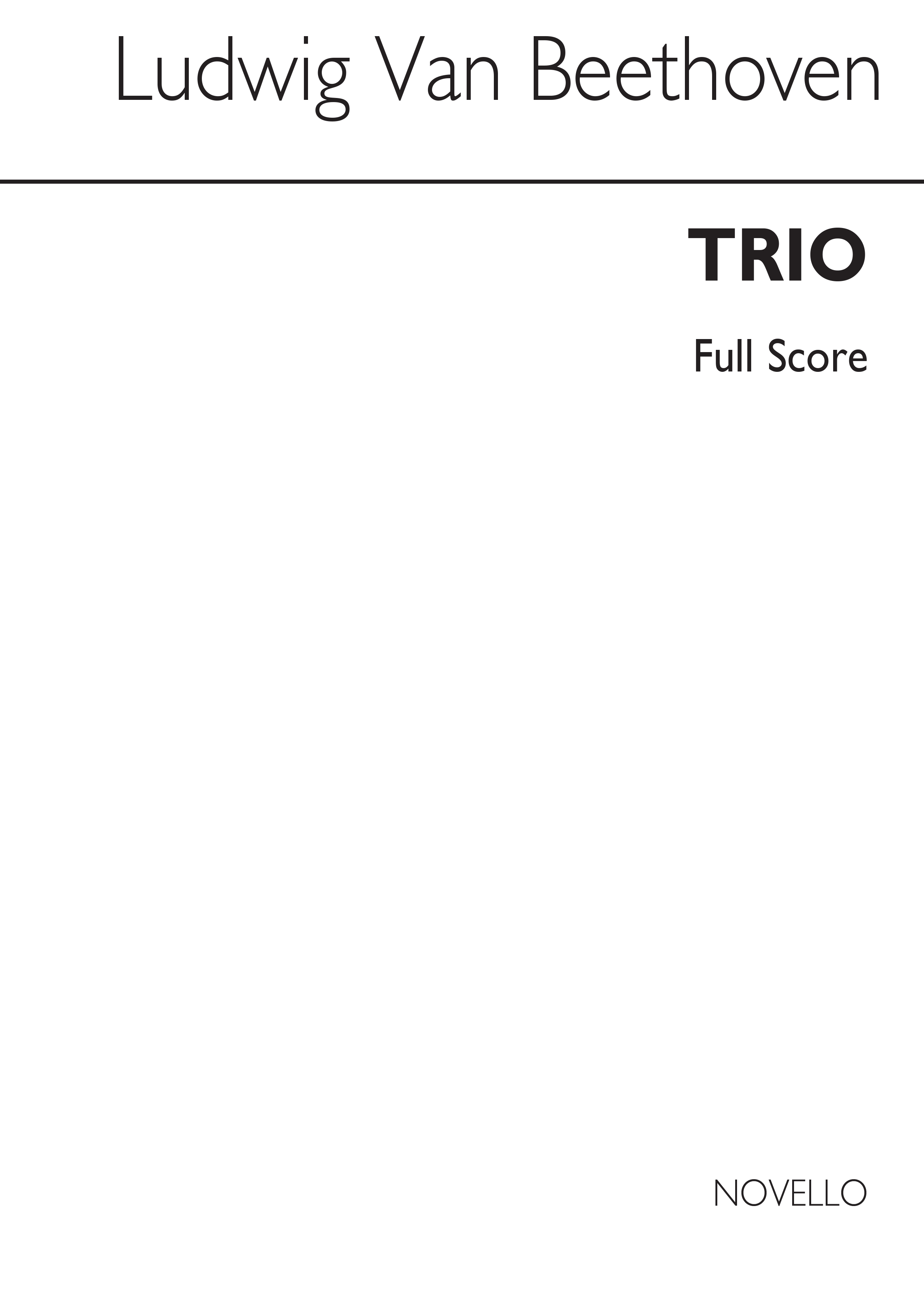 Beethoven, L Trio Op87 (3 Equal Clarinets) Score