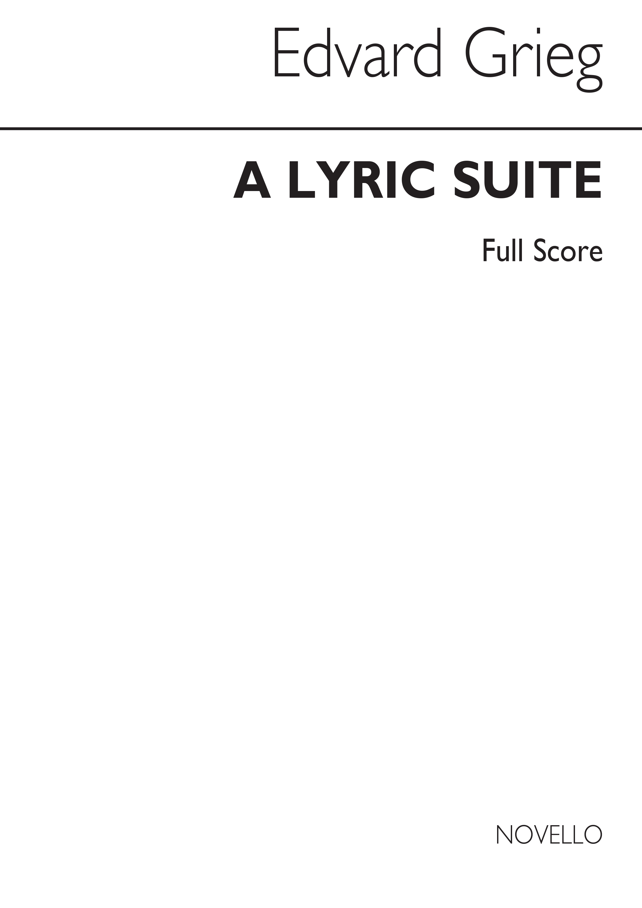 Grieg: Lyric Suite (Score)