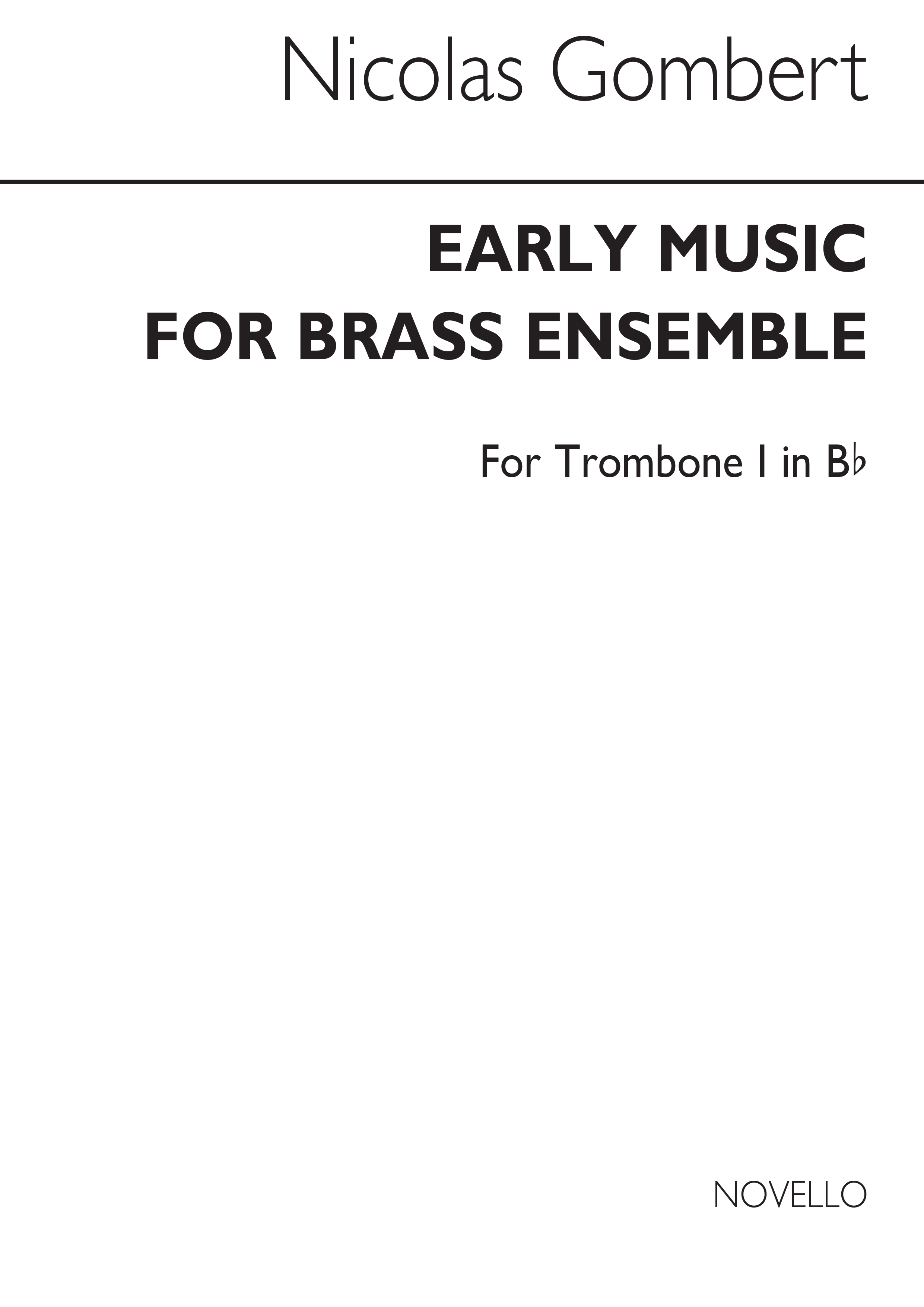 Lawson: Early Music For Brass Ensemble Tbn 1 Tc