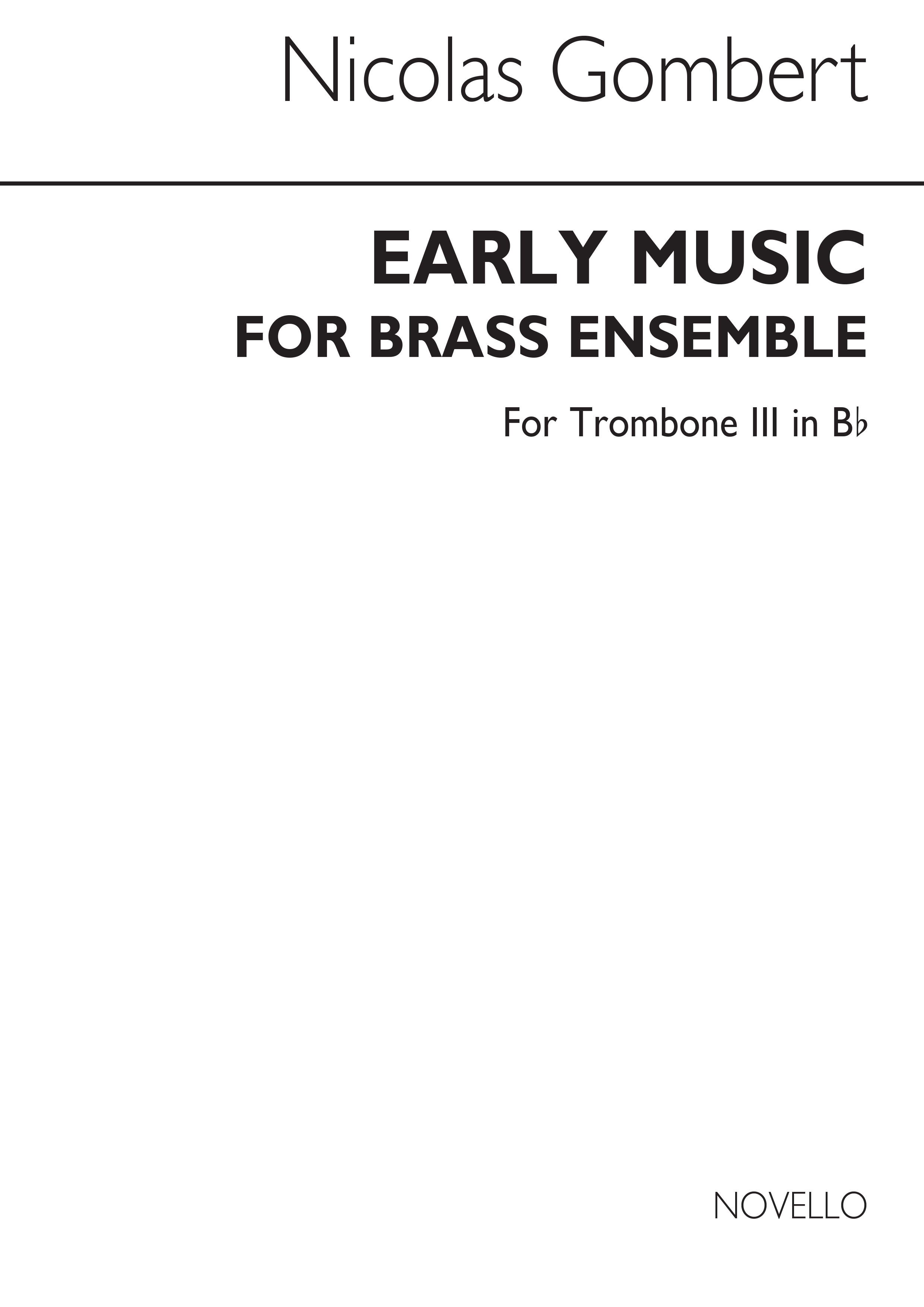 Lawson: Early Music For Brass Ensemble Tc Euph/Tbn 3