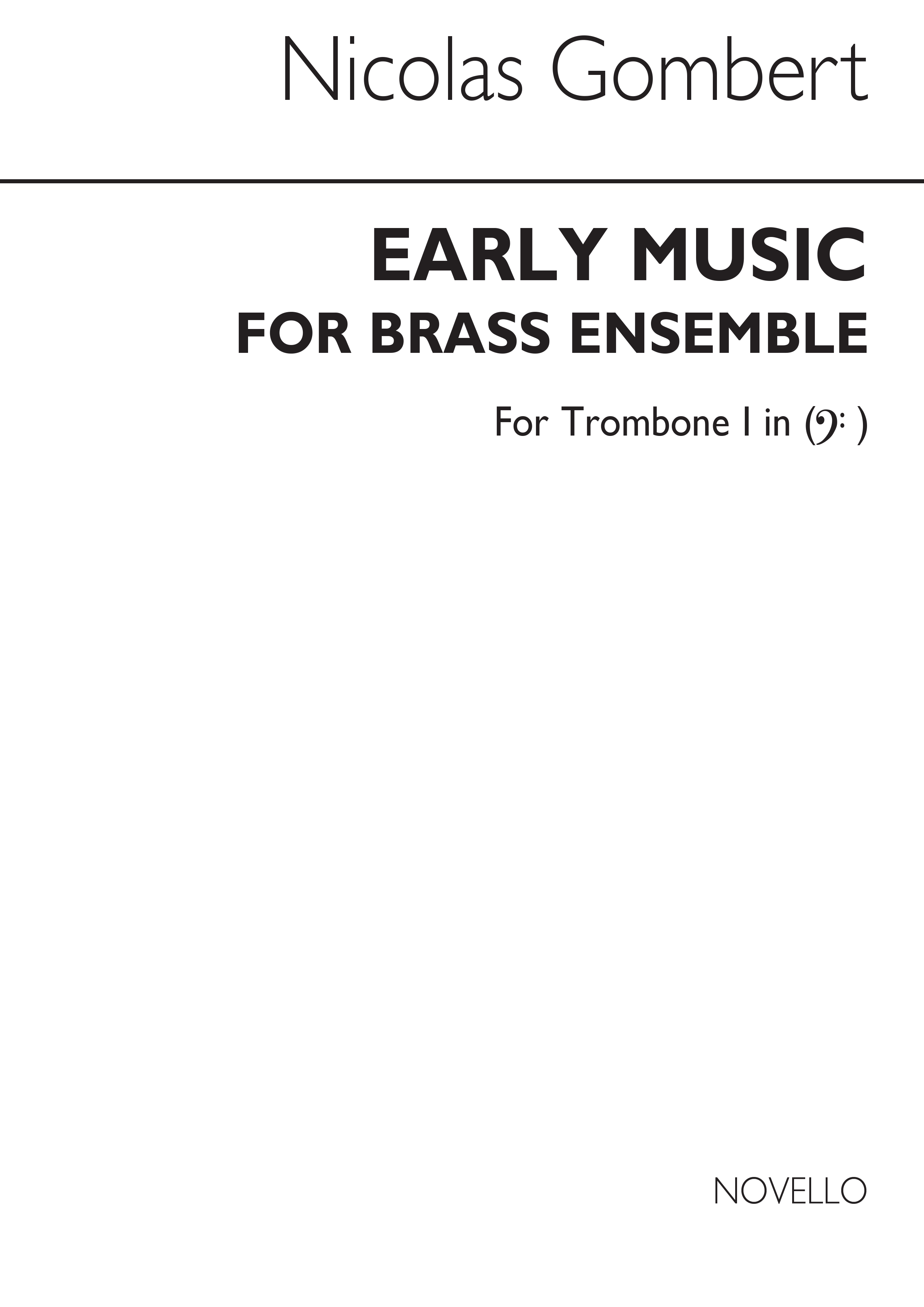 Lawson: Early Music For Brass Ensemble (Tbn 1 and Bass Clarinet Parts)