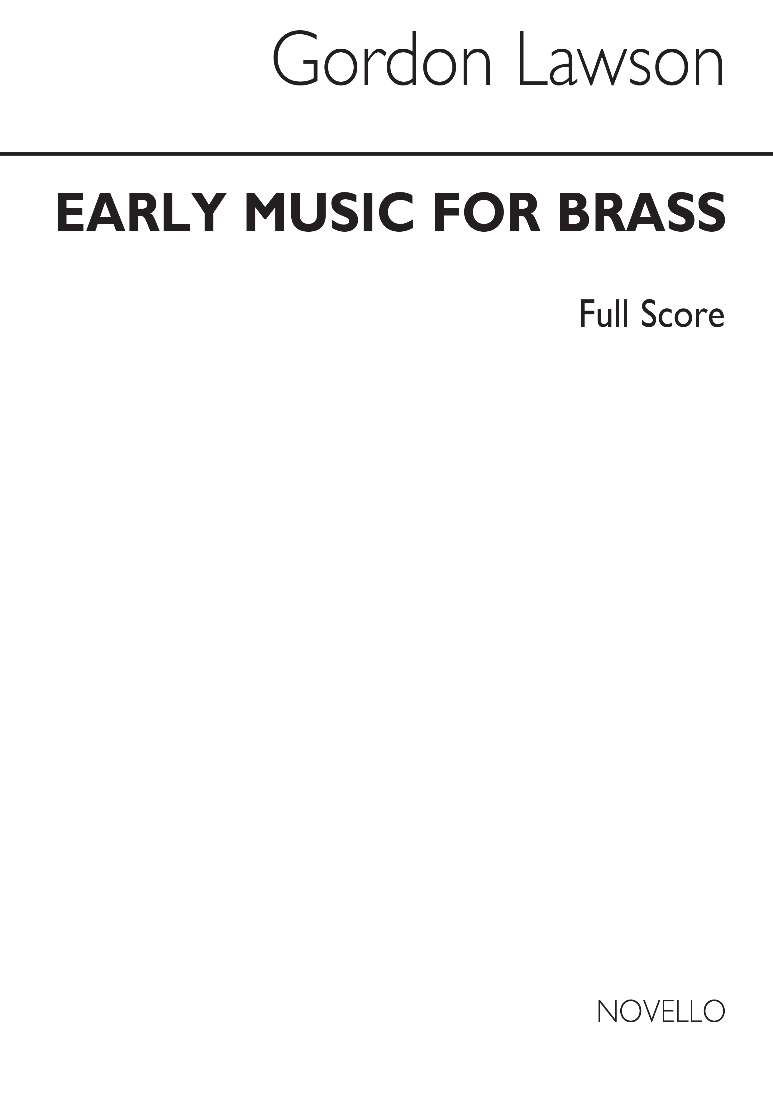 Lawson: Early Music For Brass Ensemble (Score)