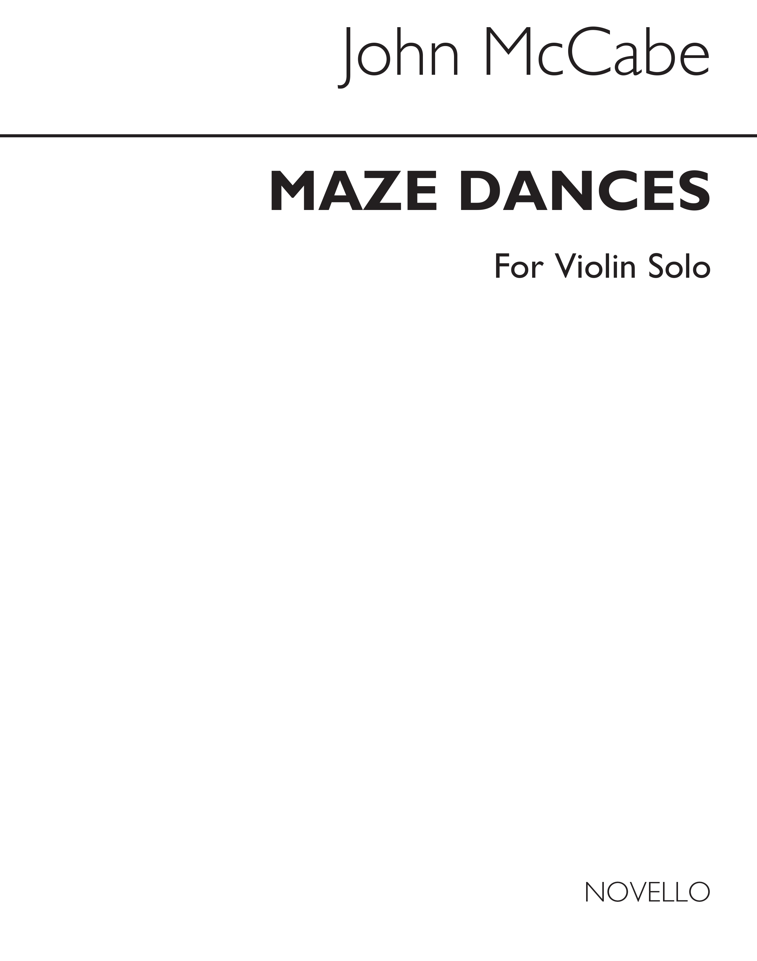 McCabe: Maze Dances for Violin Solo