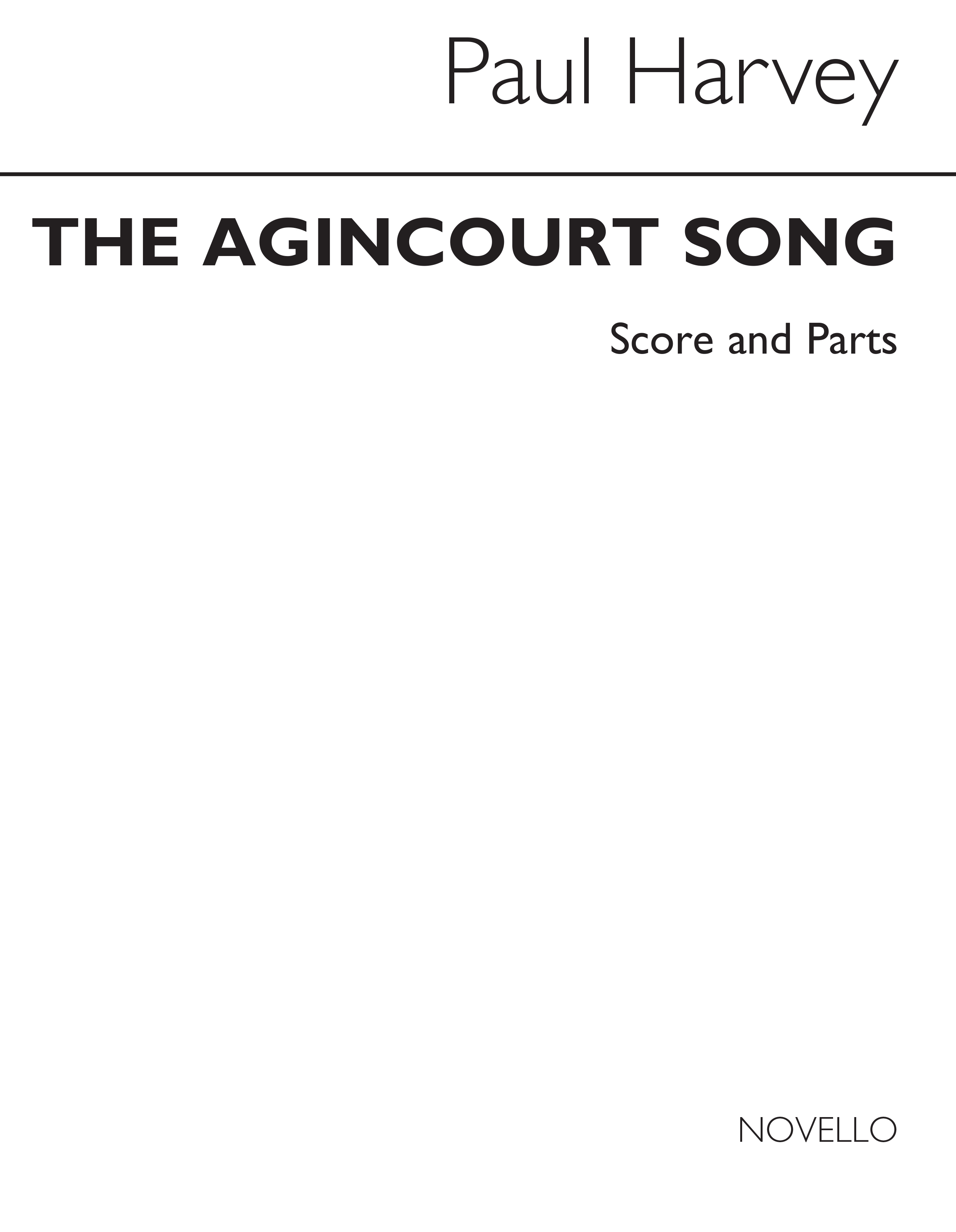 Peter Harvey: Agincourt Song for Sax Quartet (Score and Parts)
