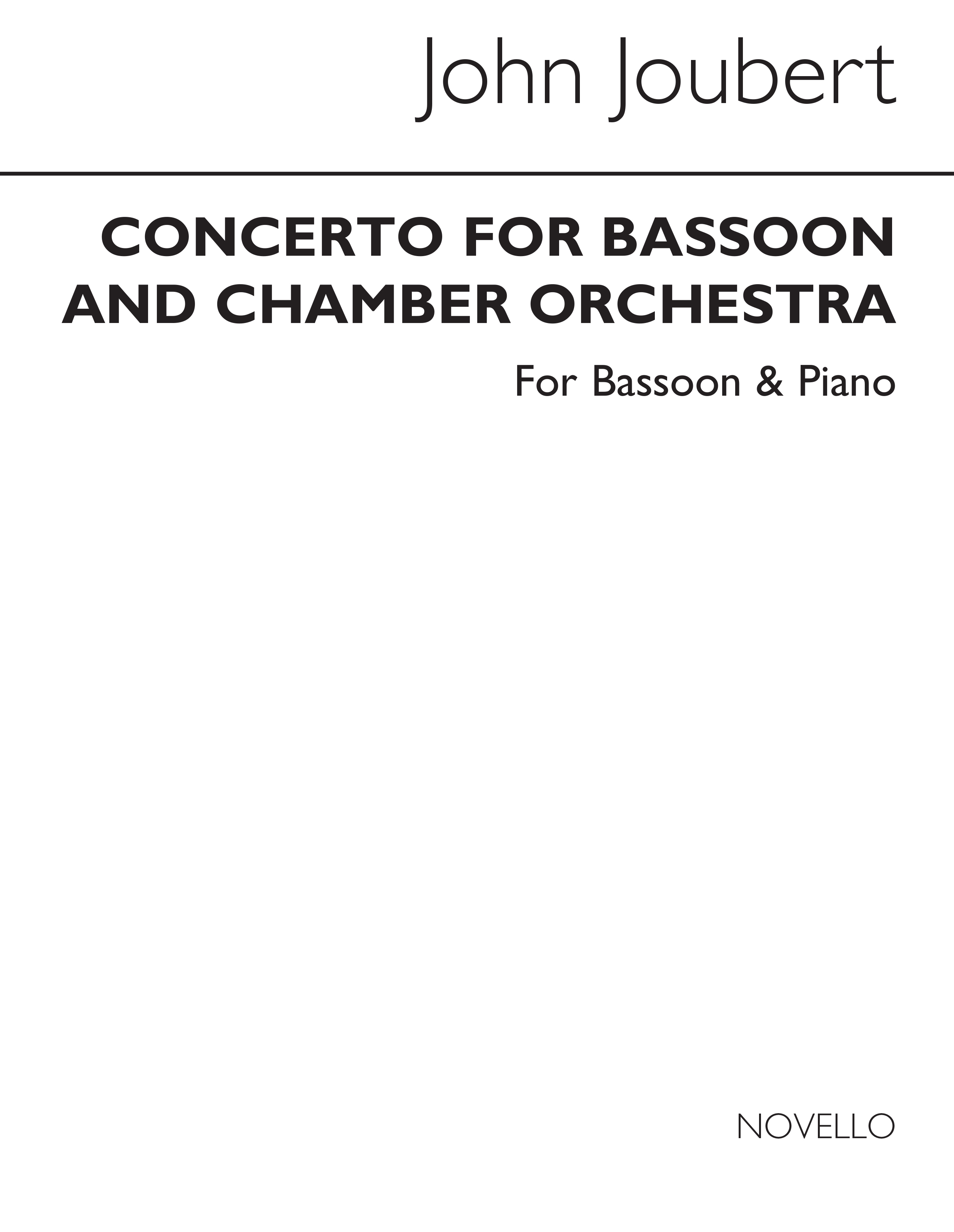 Joubert: Concerto For Bassoon (With Piano Reduction)