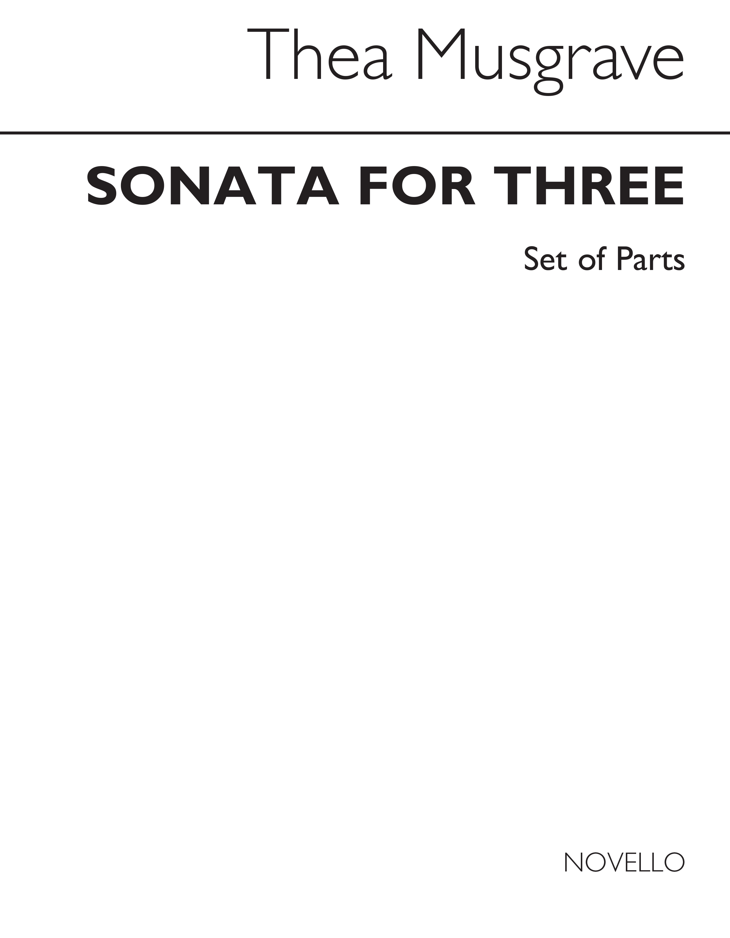 Musgrave: Sonata For Three (Parts)