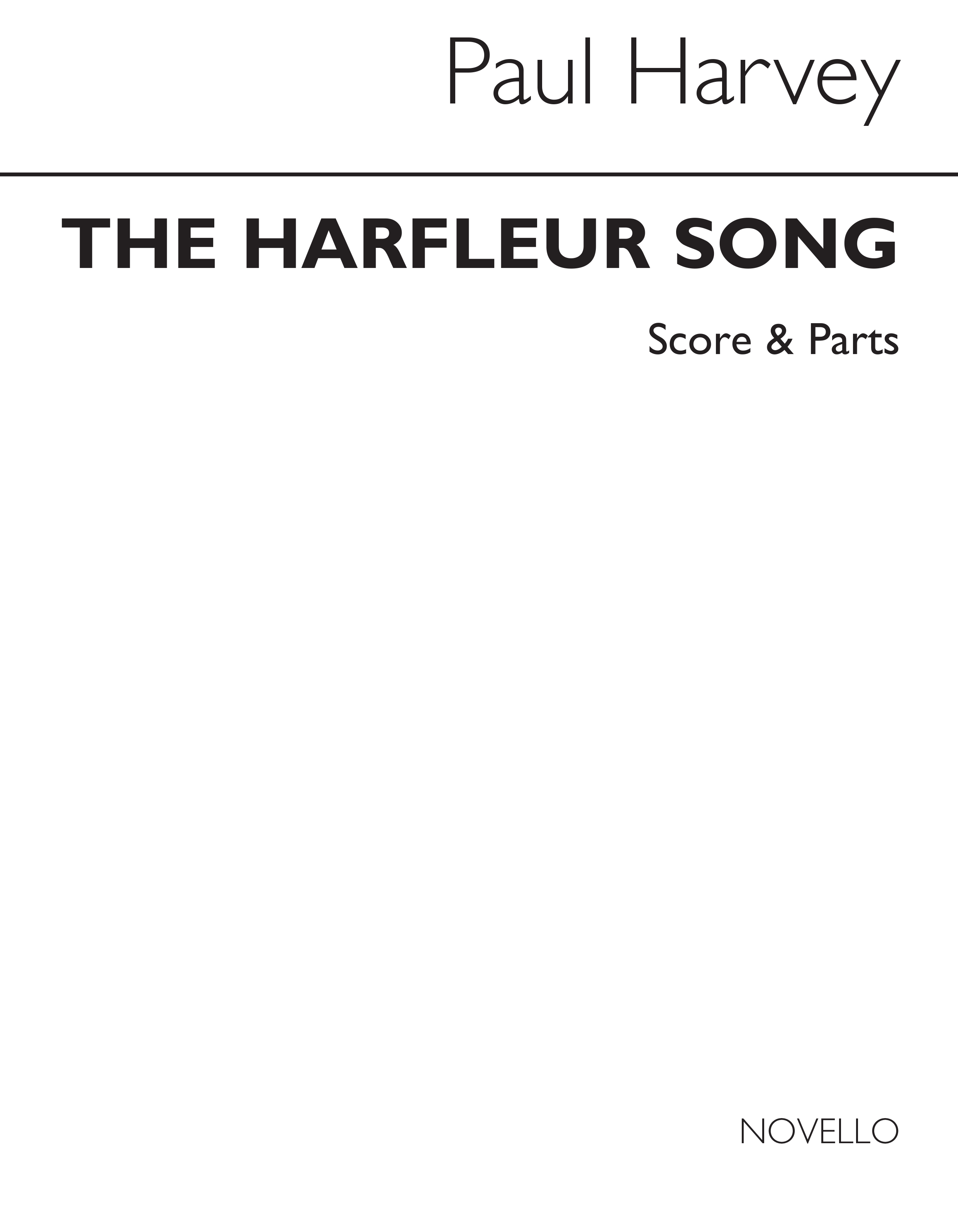 Peter Harvey: Harfleur Song for Sax Quartet (Score and Parts)