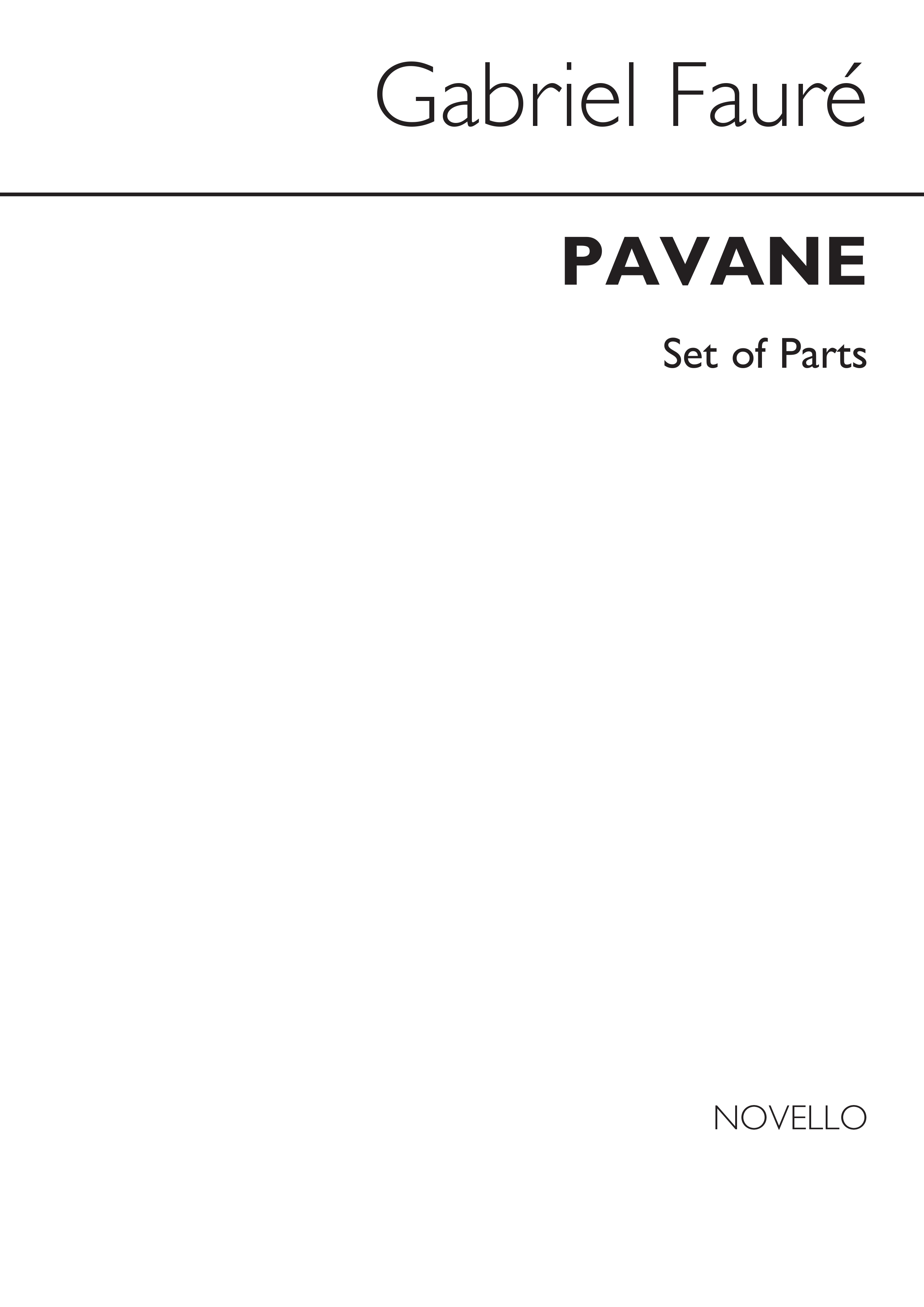 Faure: Pavane Op.50 (Recorder Parts)