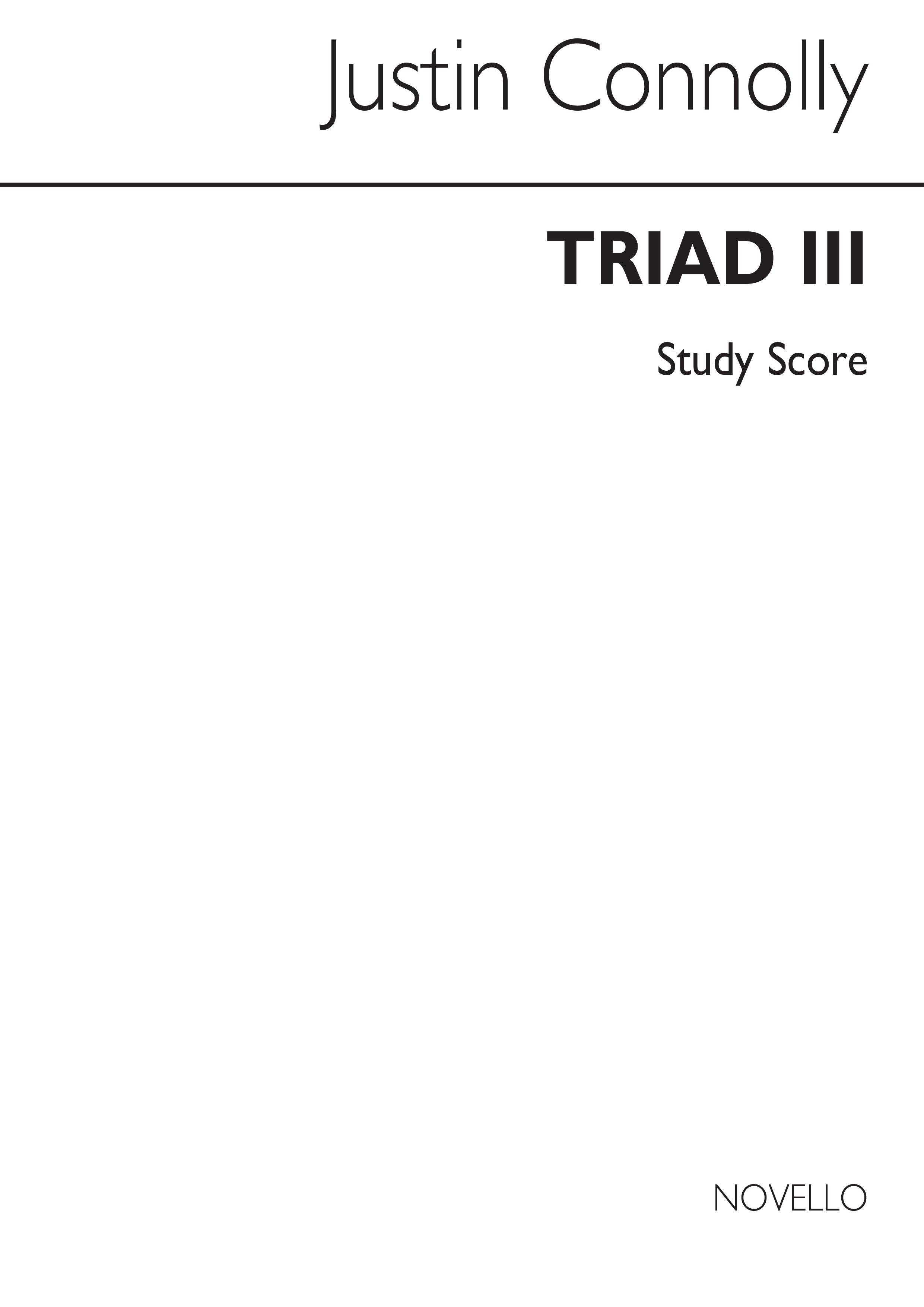Connolly: Triad III Op.8 (Score)