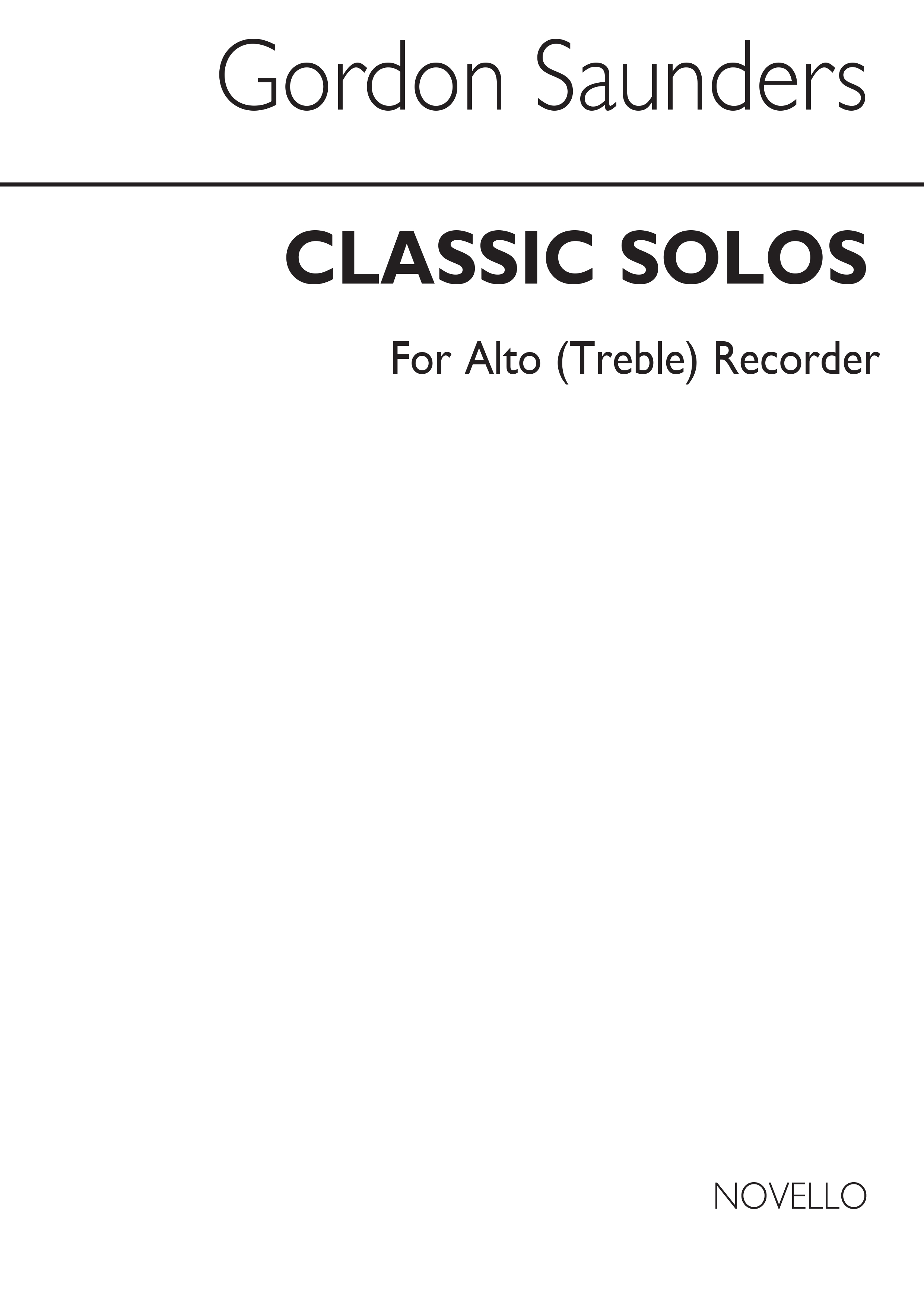 Saunders: Classical Solos for Treble Recorder