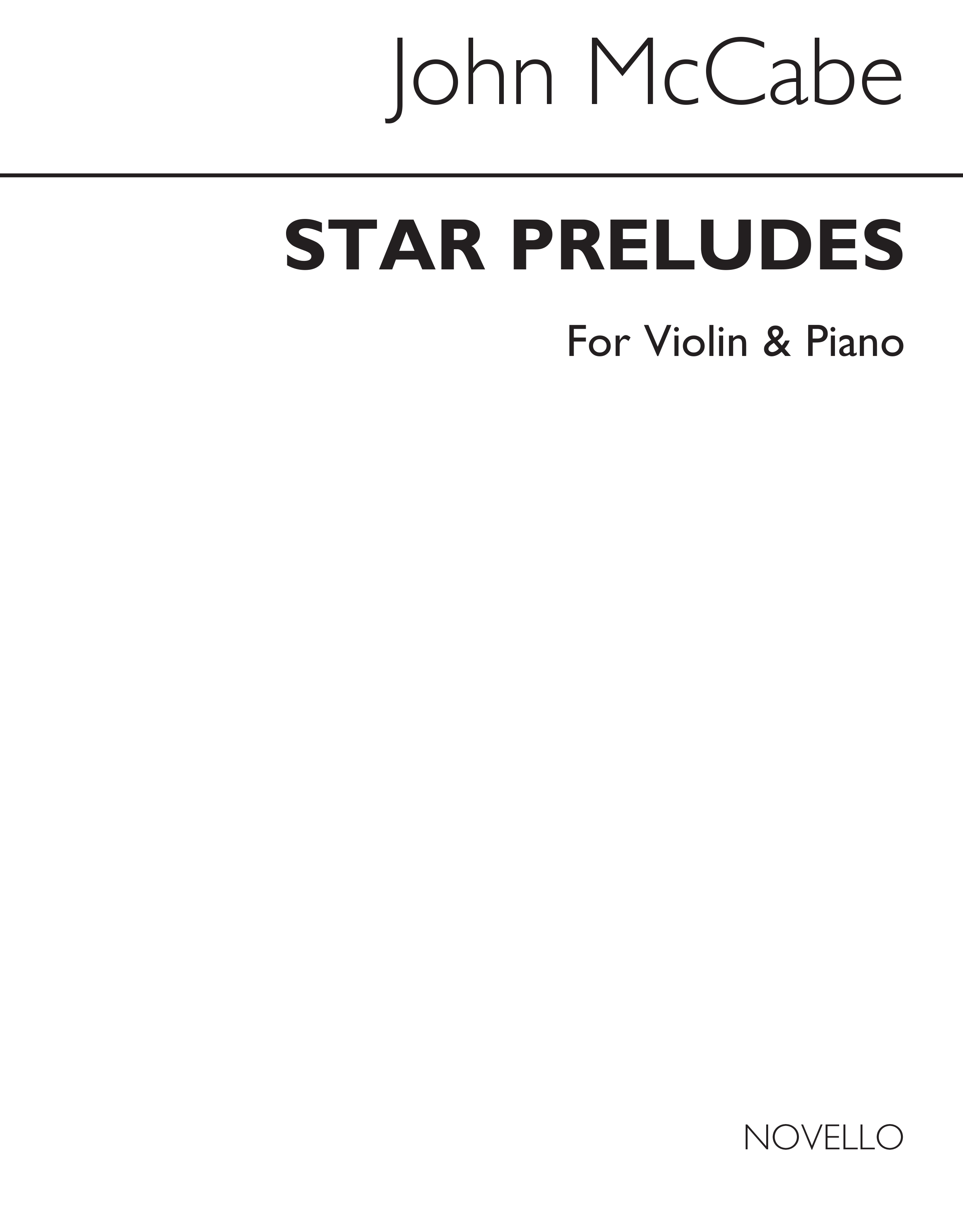 McCabe: Star Preludes for Violin and Piano