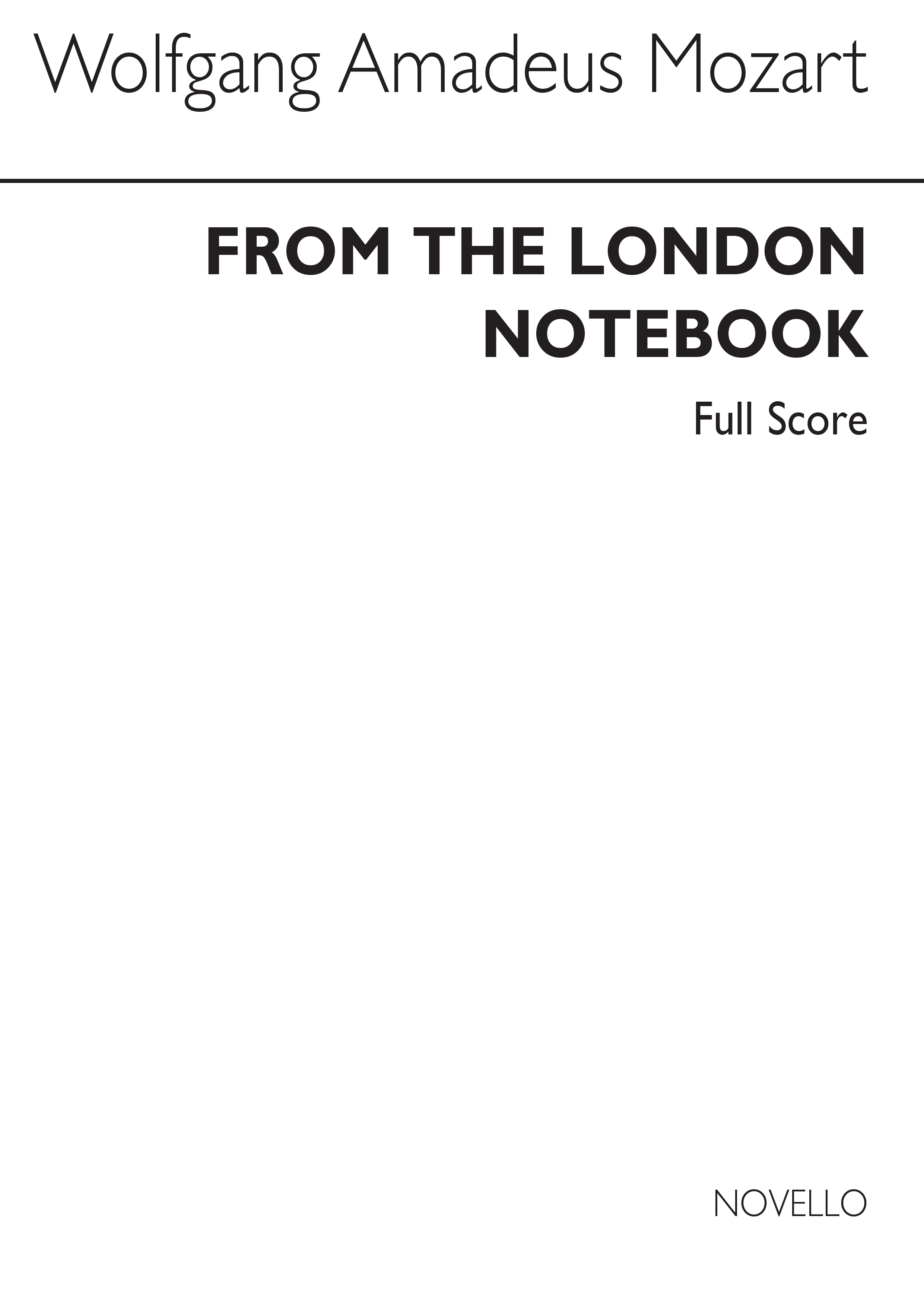 Mozart: From The London Notebook (Score)