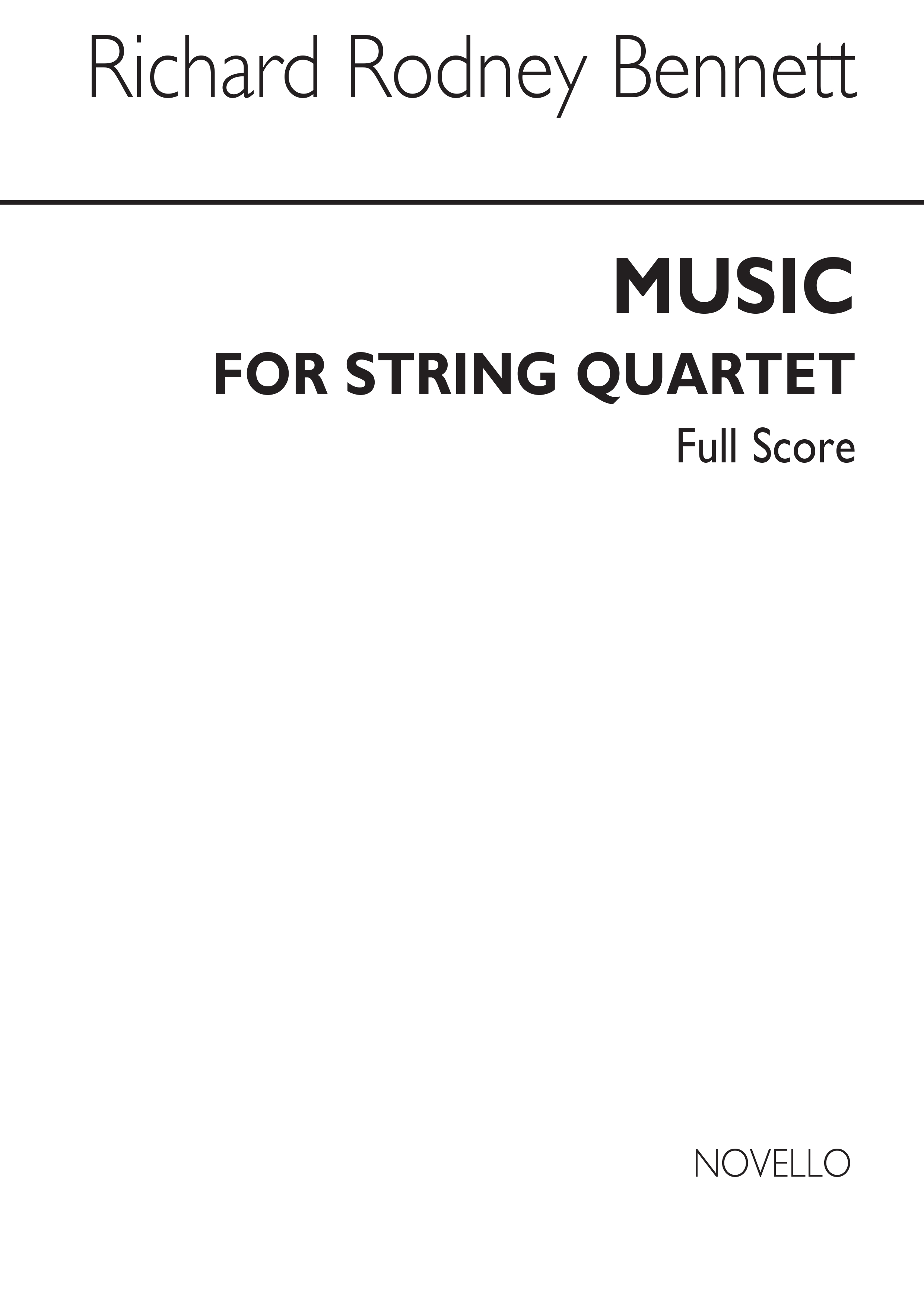 RR Bennett: Music For String Quartet (Score)