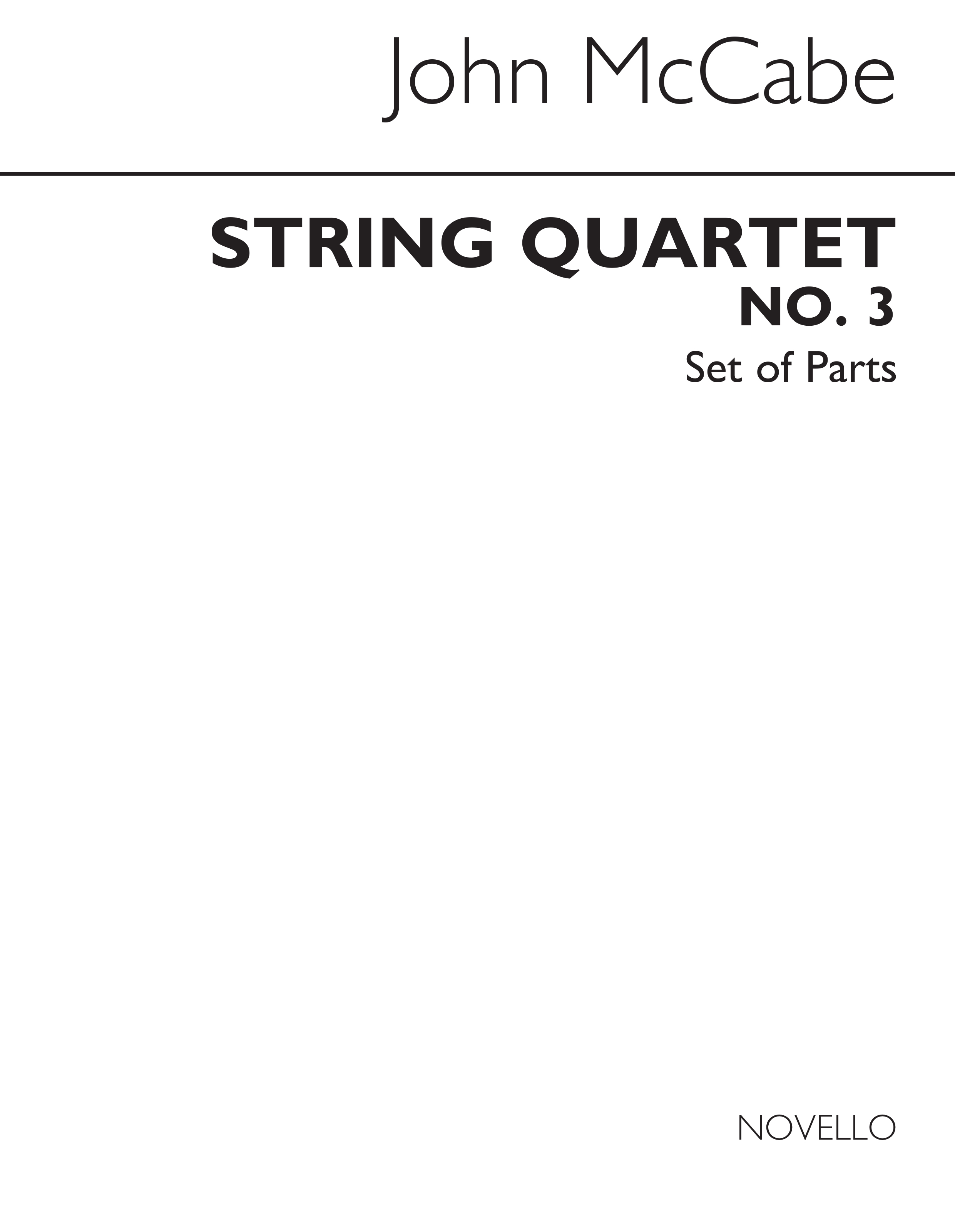 McCabe: String Quartet No.3 (Parts)