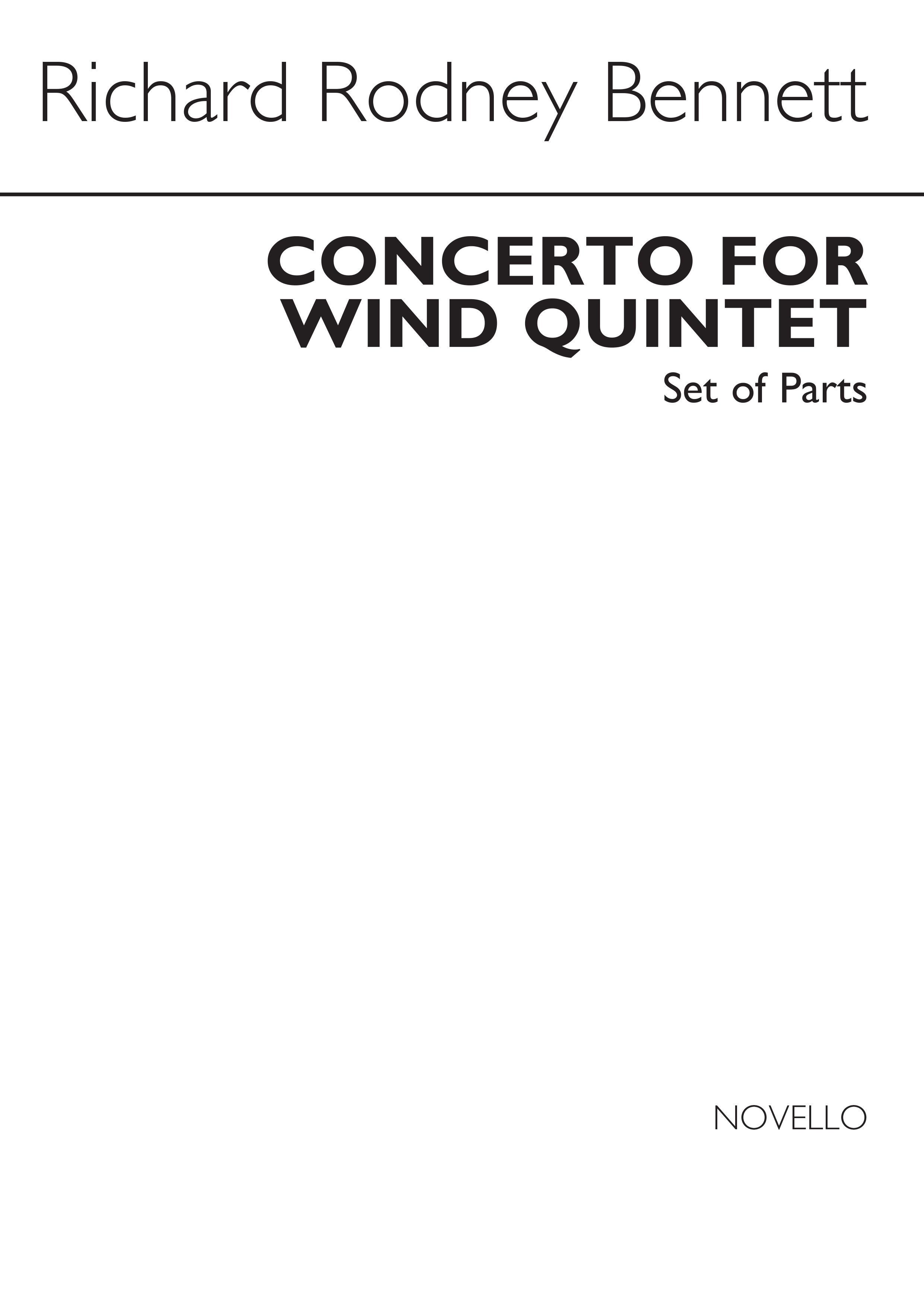 RR Bennett: Concerto For Wind Quintet (Parts)