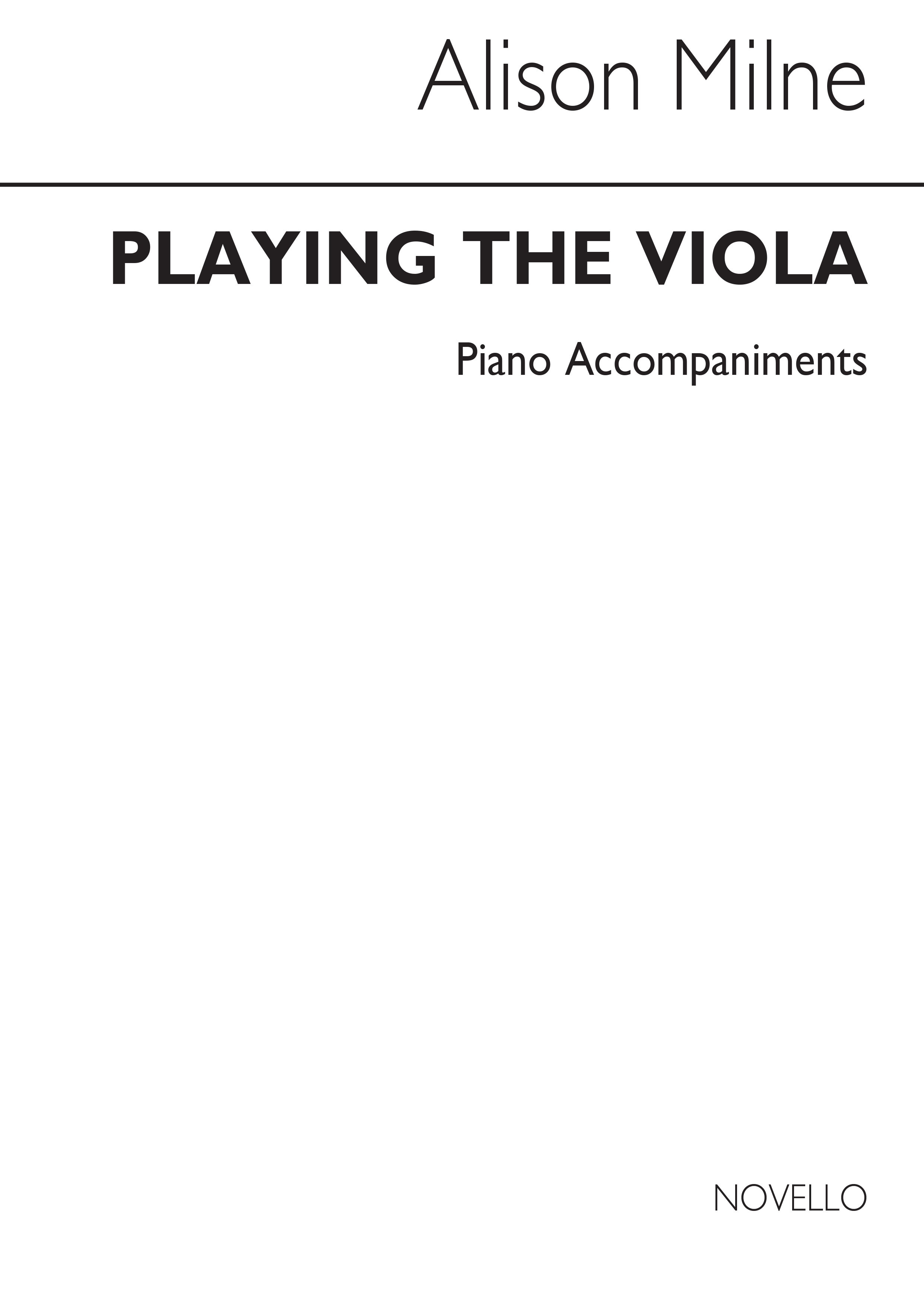 Playing The Viola Piano Accompaniment