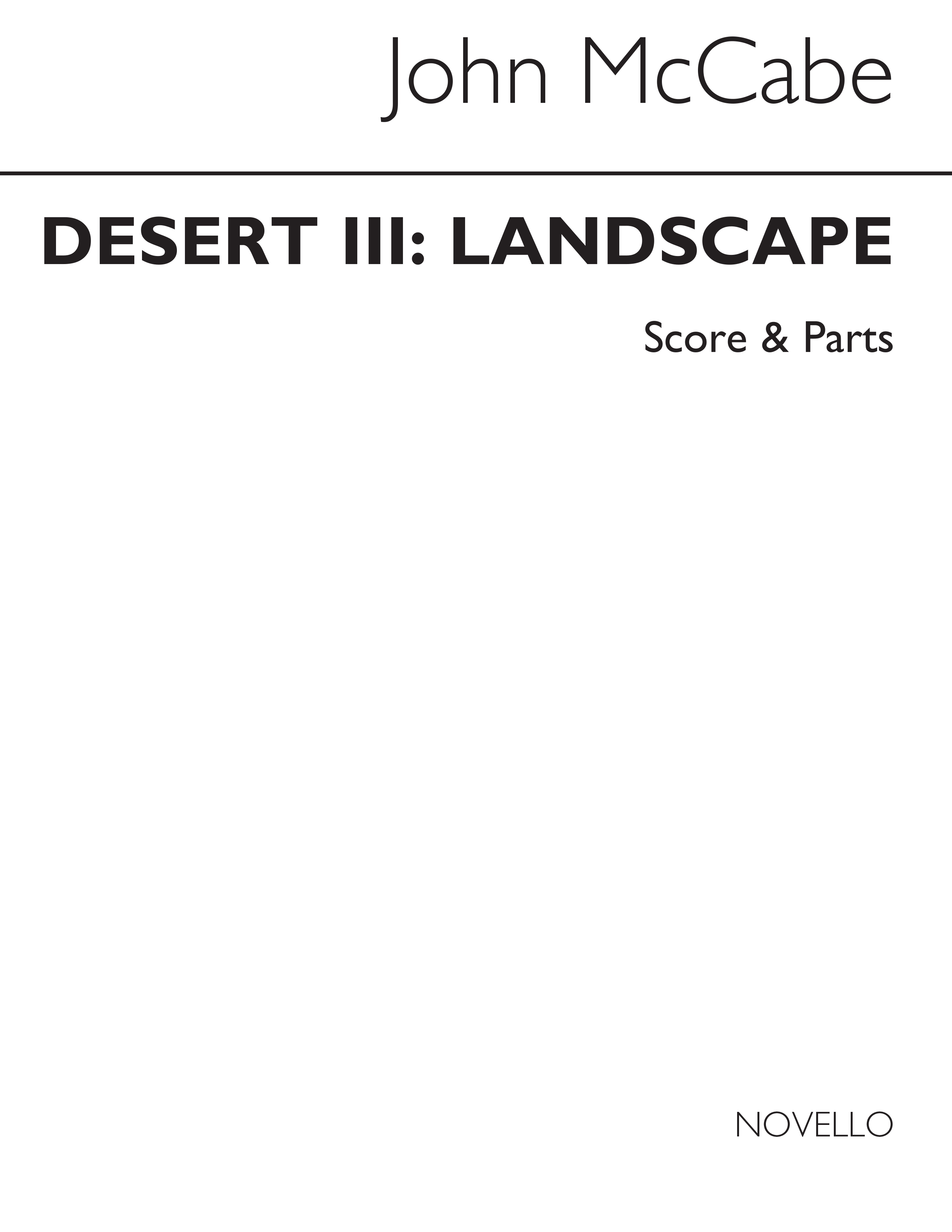 McCabe: Desert III: Landscape