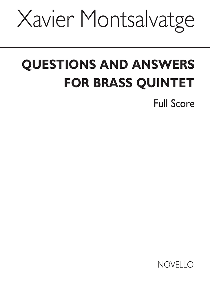 Montsalvatge: Questions & Answers for Brass Quintet (Score)