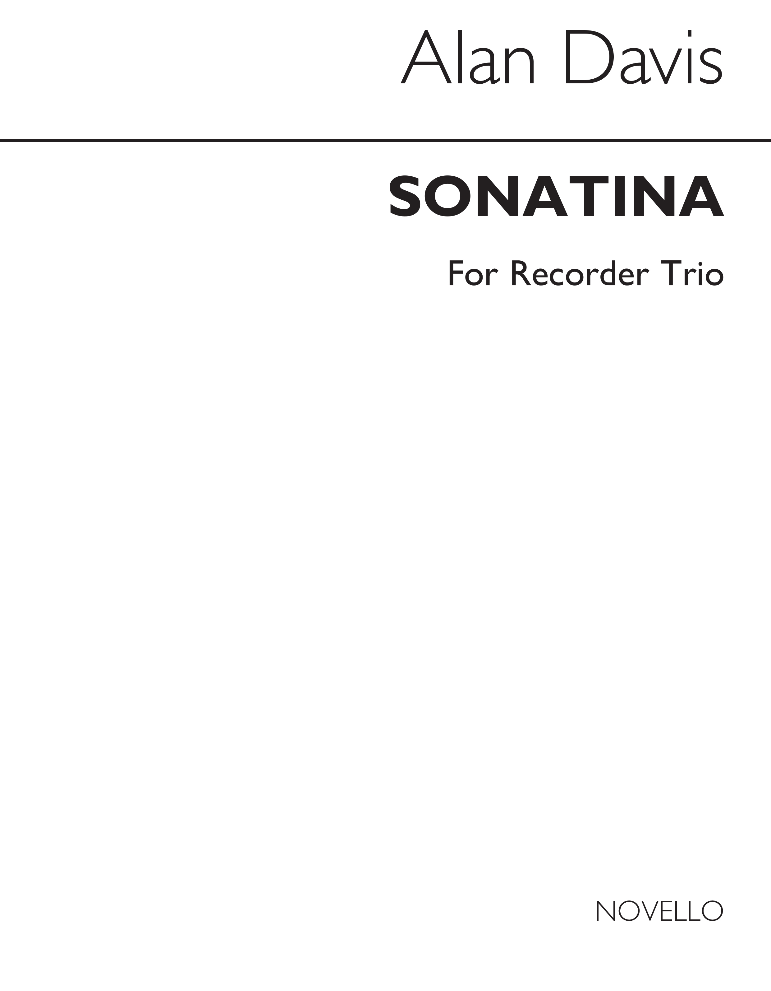 Davis: Sonatina for Recorder Ensemble (Score and Parts)