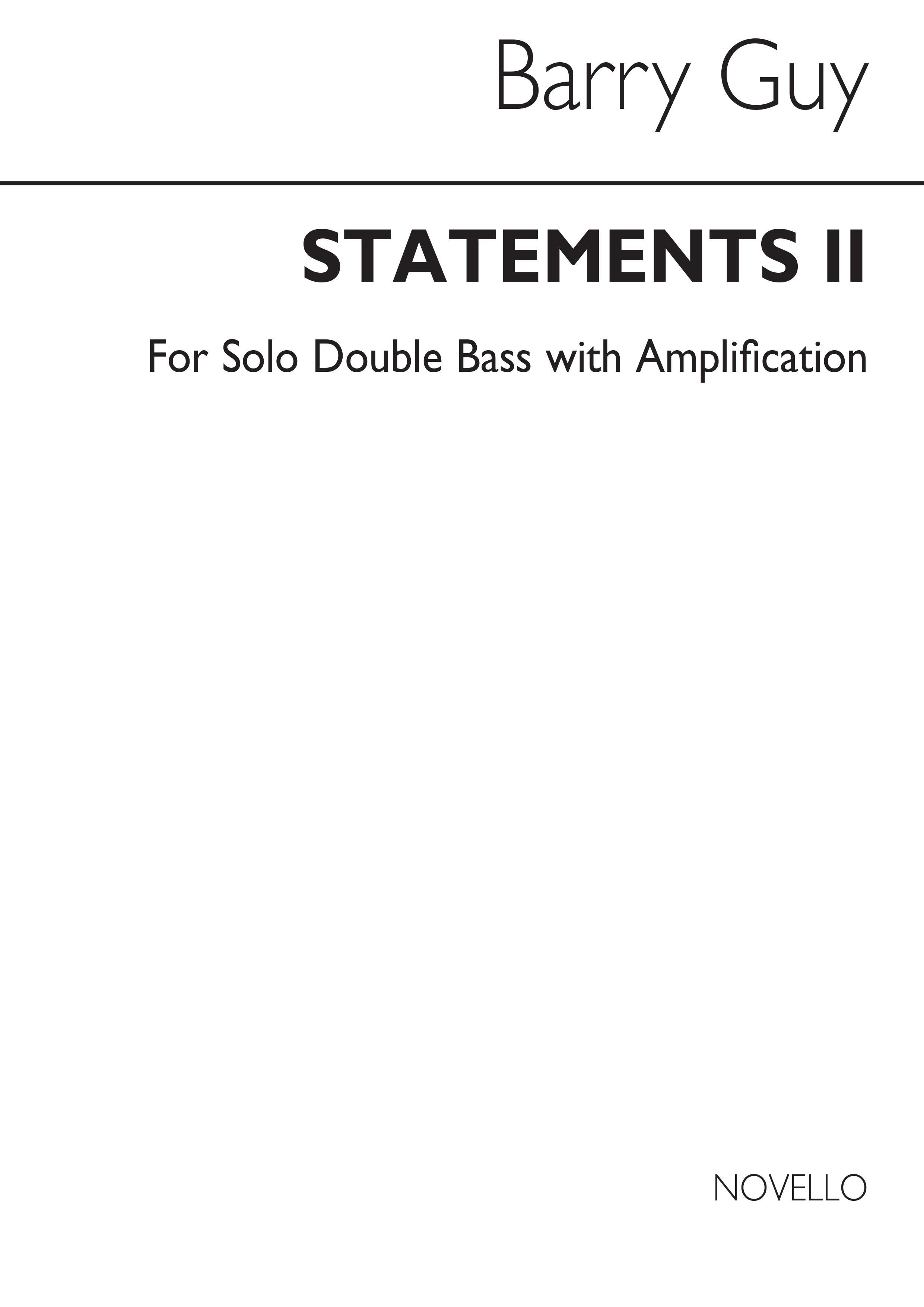 Guy: Statements II for Double Bass