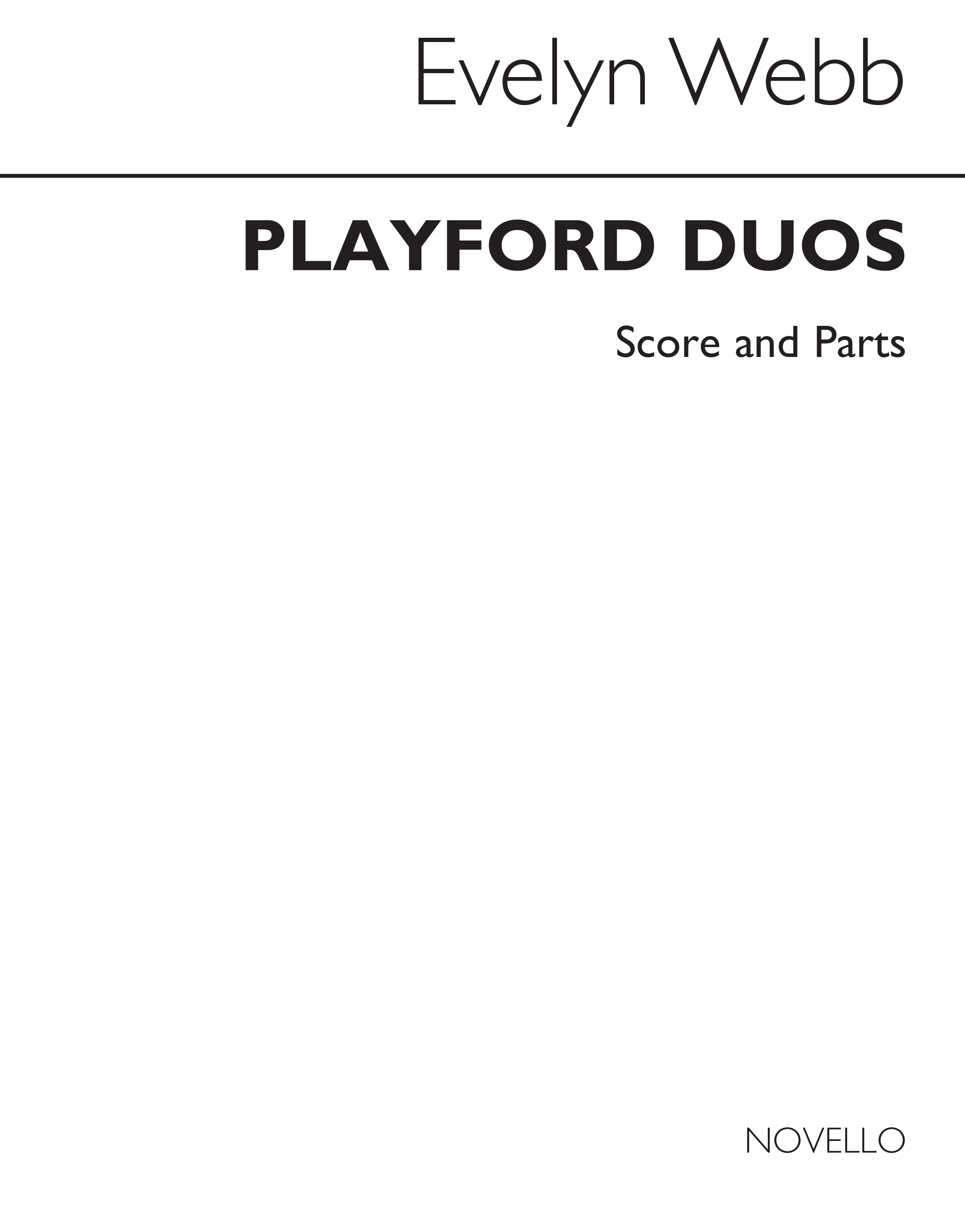 Evelyn Webb: Playford Duos (Score and Parts)