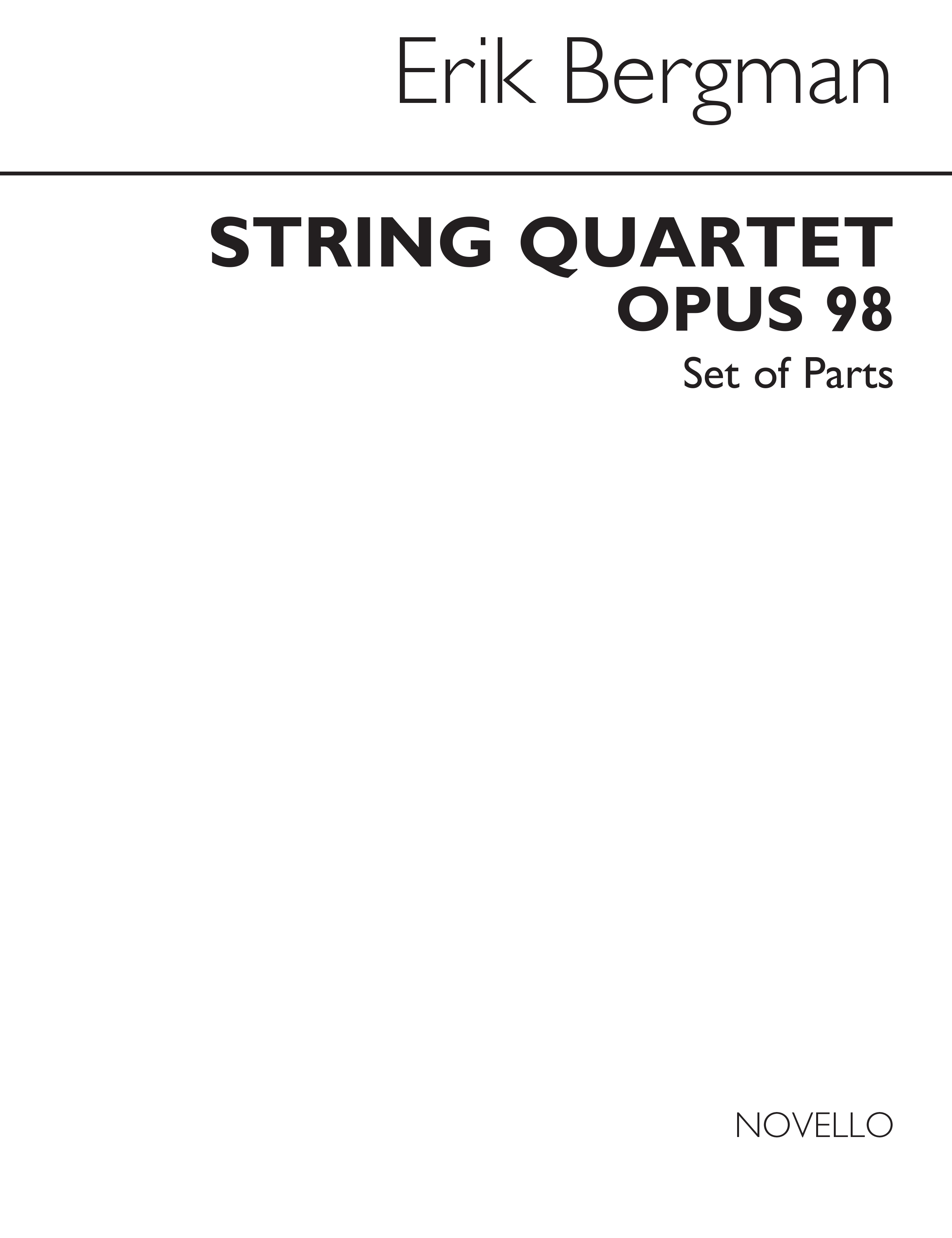 Bergman: String Quartet Op.98 (Parts)