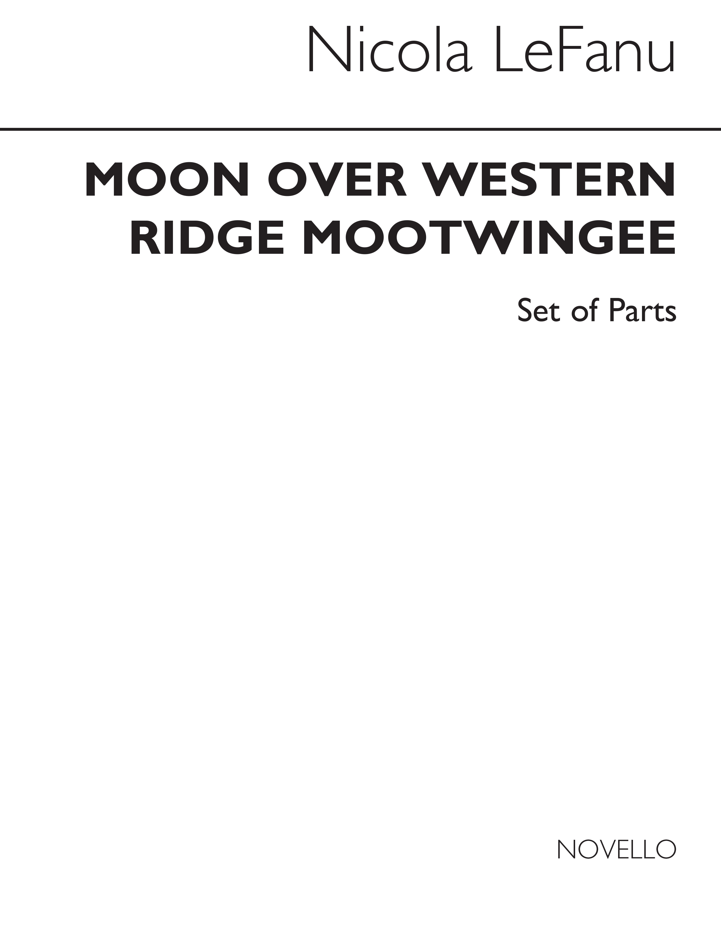Lefanu: Moon Over Western Ridge Sax Quartet (Parts)