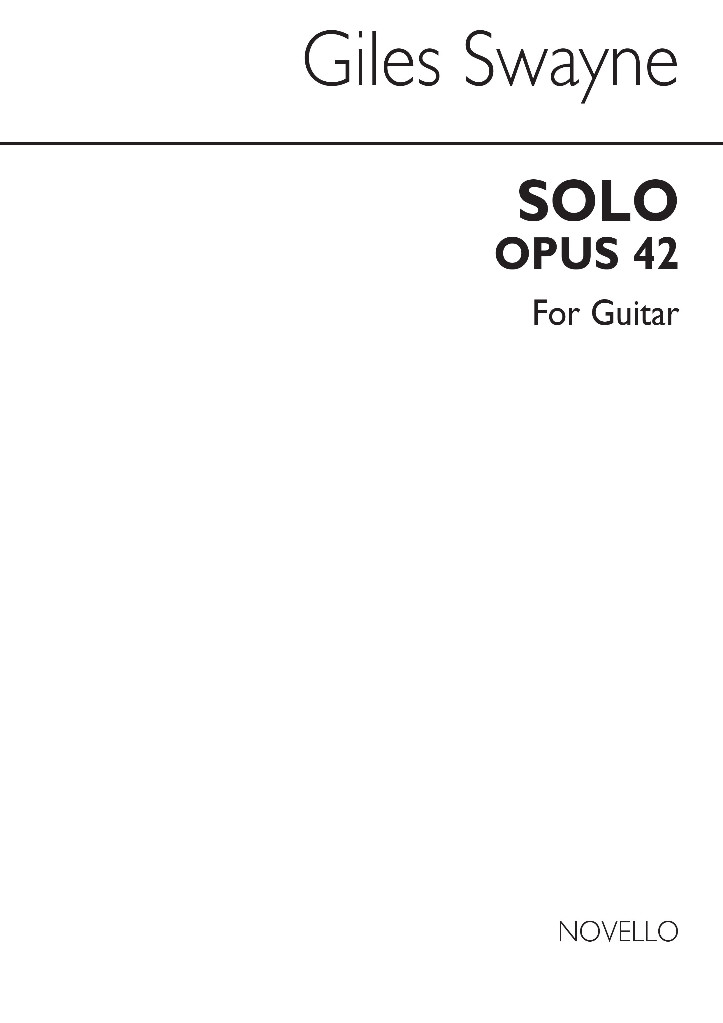 Giles Swayne: Solo For Guitar Op.42