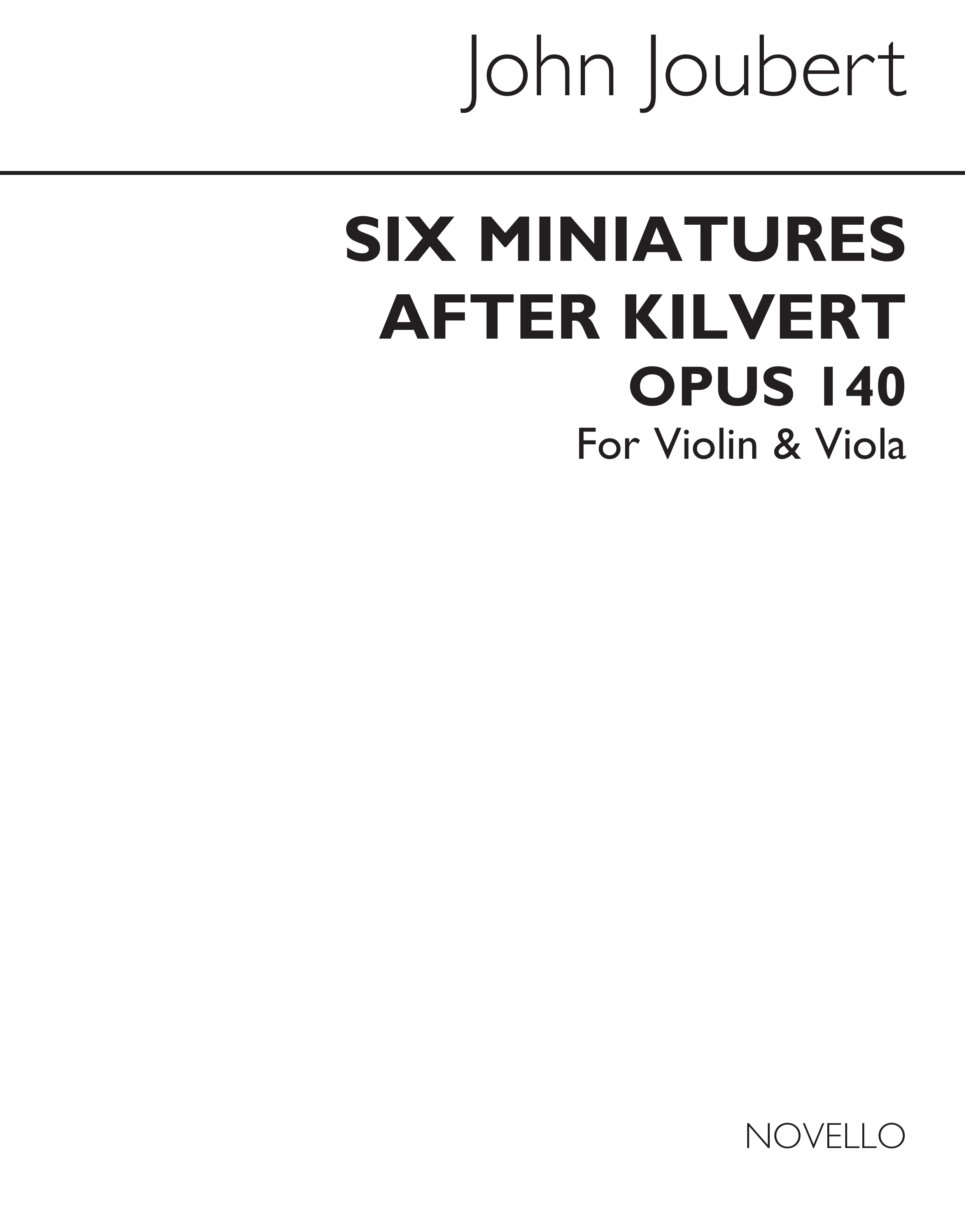 Joubert: Six Miniatures After Kilvert Op.140 (Violin and Viola Parts)