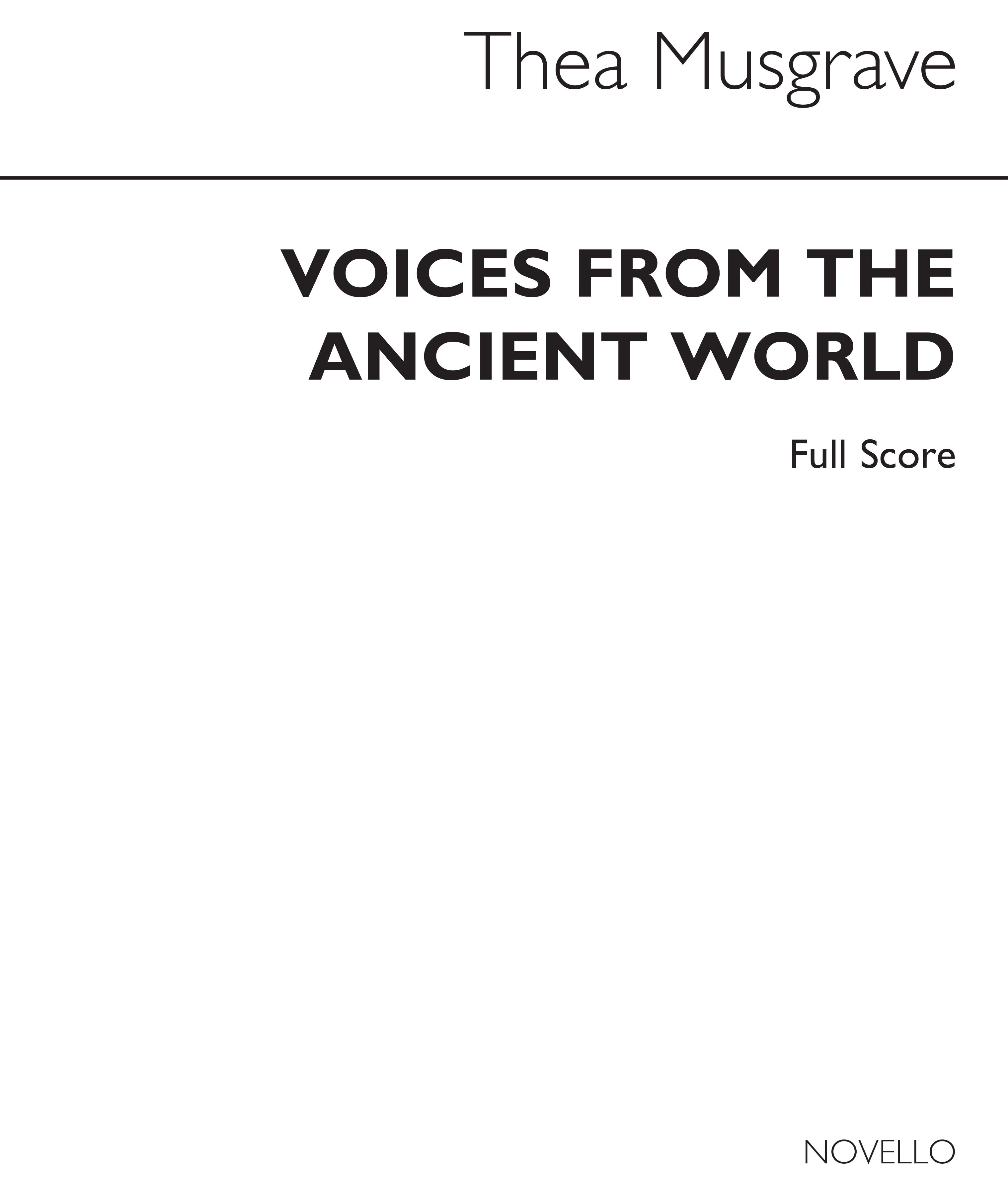 Musgrave: Voice From The Ancient World (Score)