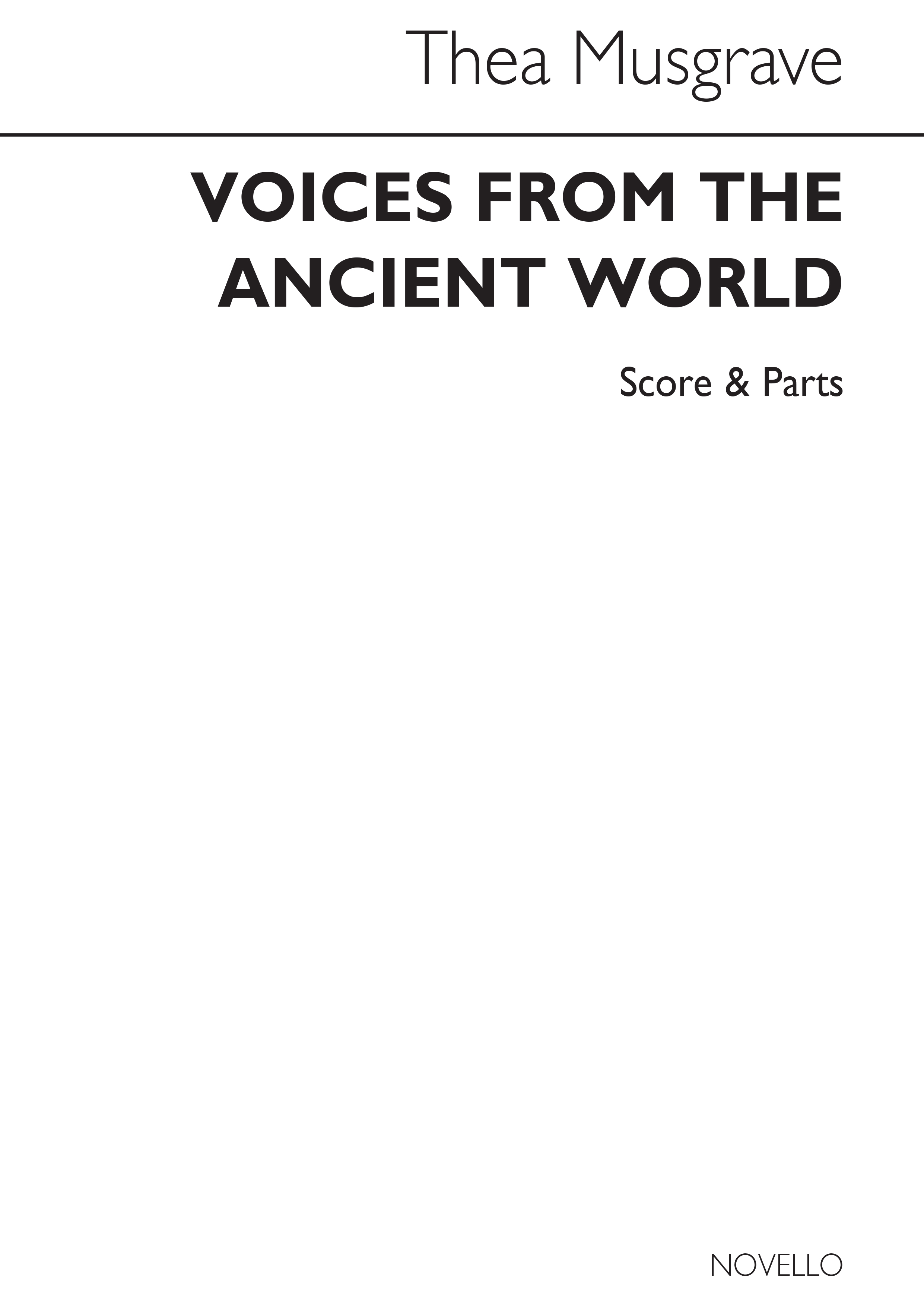 Musgrave: Voices From The Ancient World 3 Flt/Perc (Score and Parts)