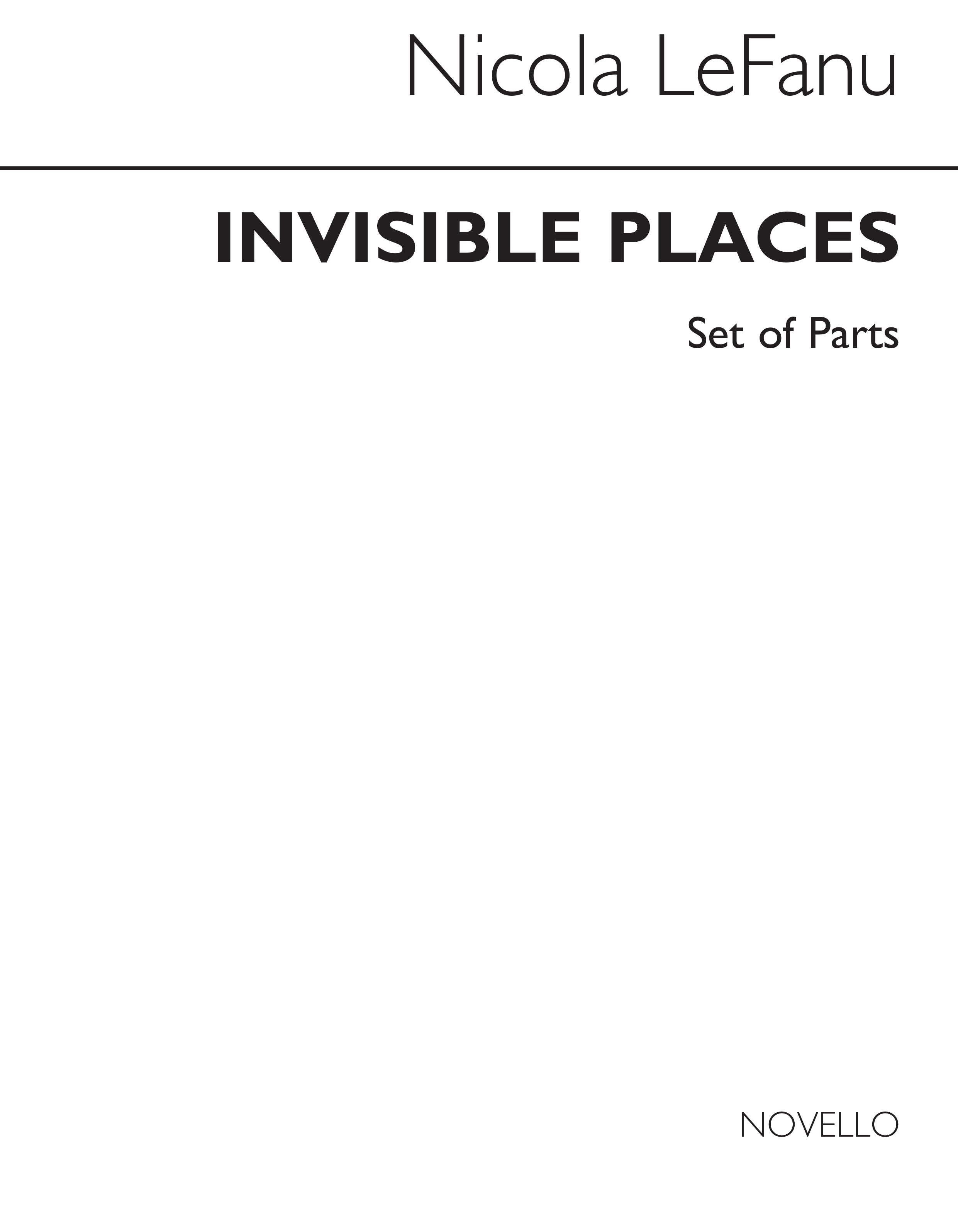Lefanu Invisible Places Clt/str 4tet Pts