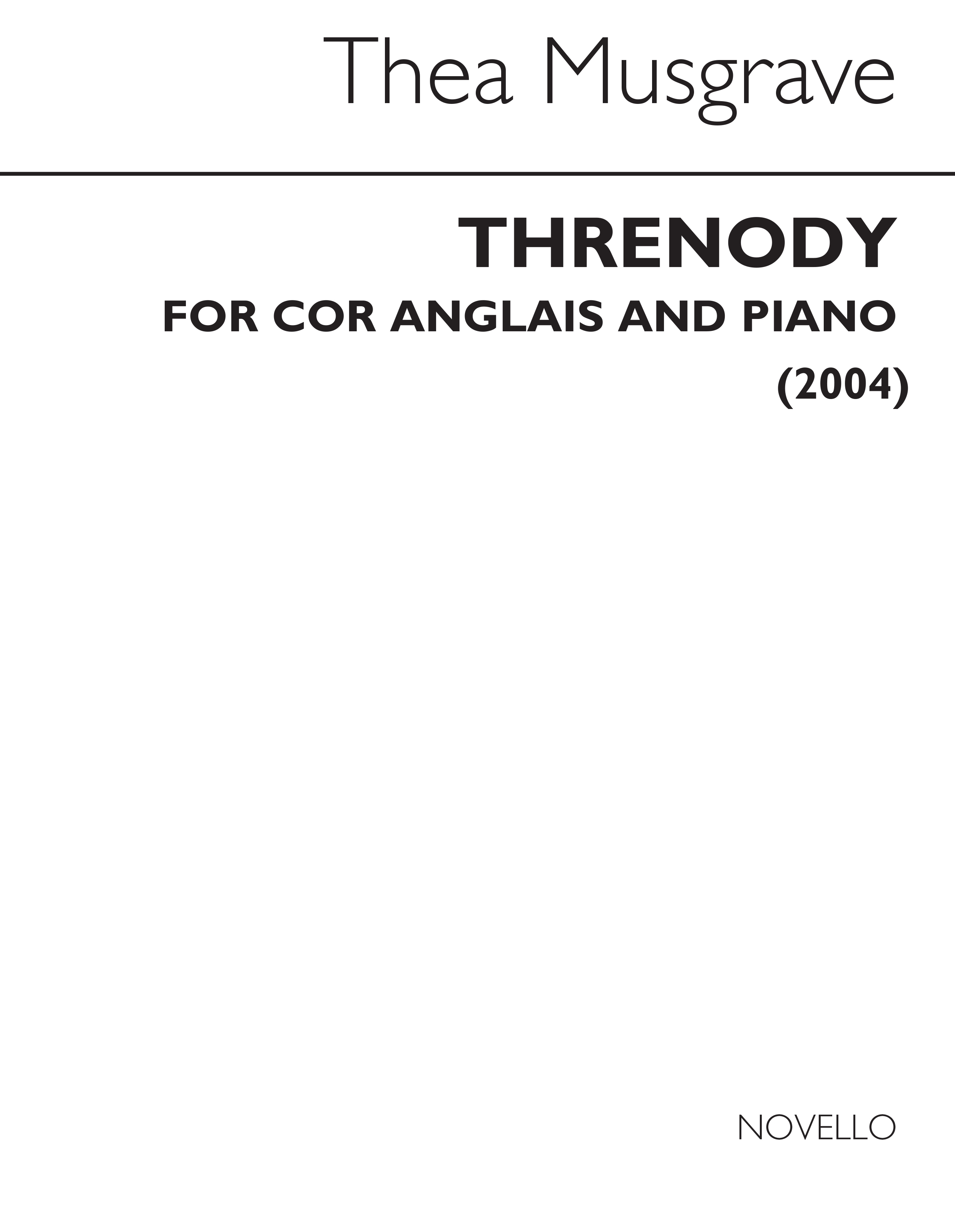 Thea Musgrave: Threnody For Cor Anglais And Piano