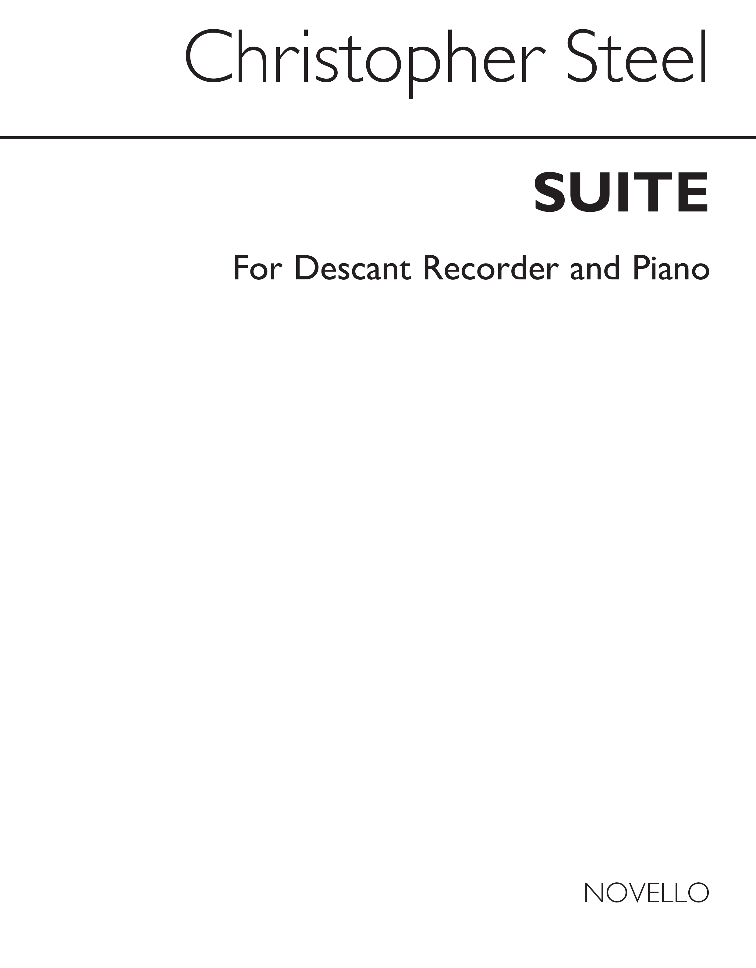 Steel: Suite For Descant Recorder And Piano