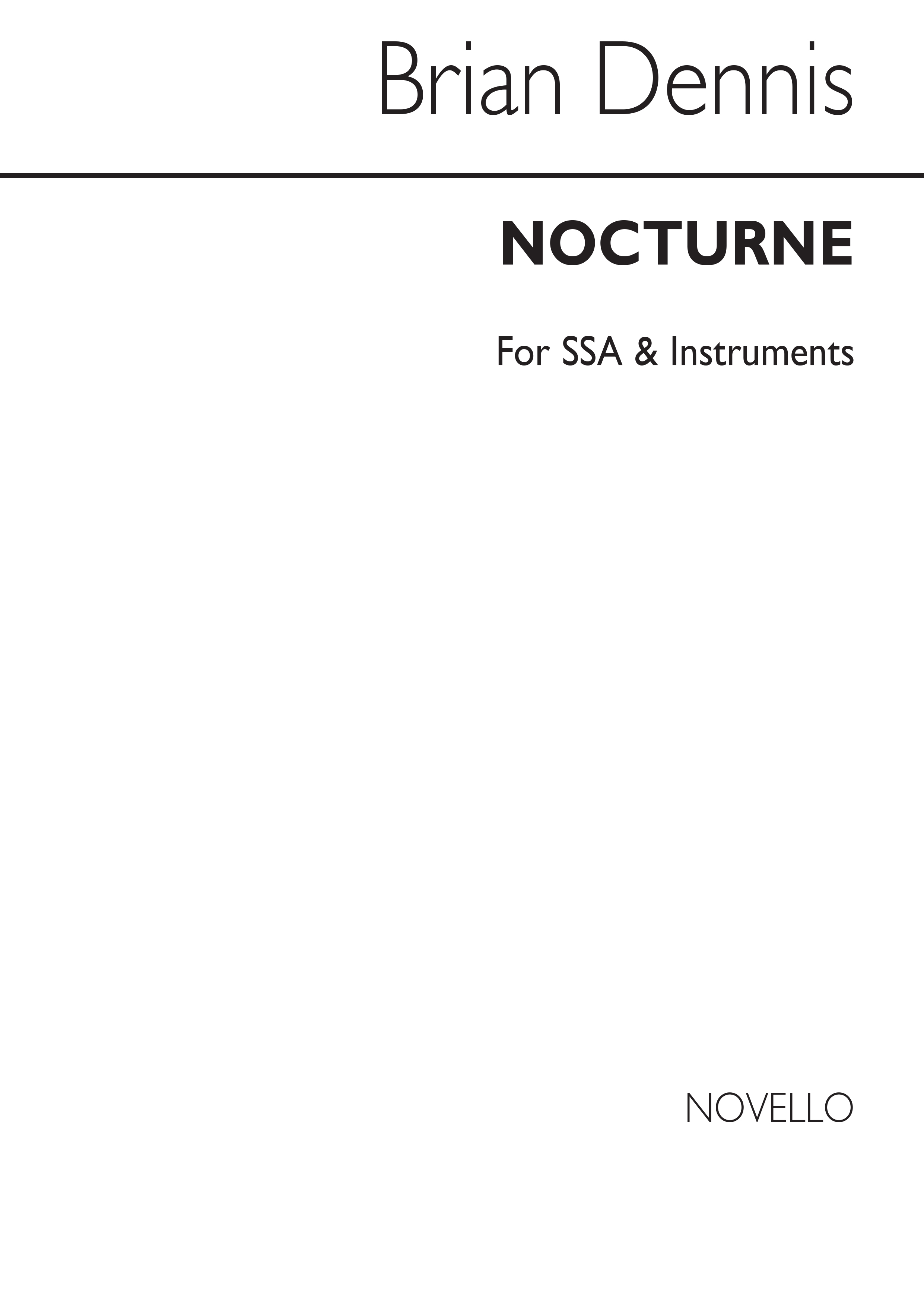 Dennis: Nocturne for SSA Chorus