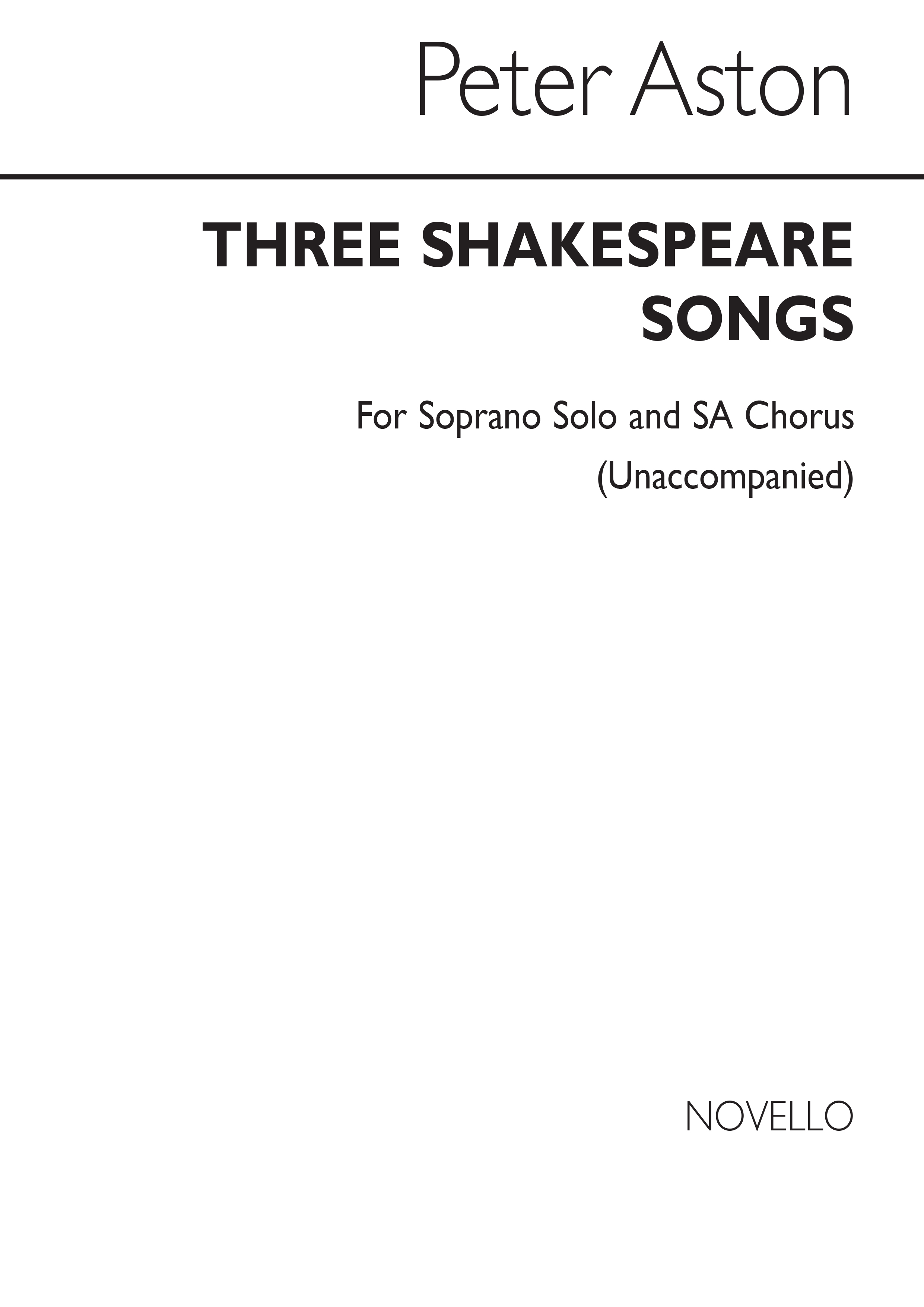 Peter Aston: Three Shakespeare Songs