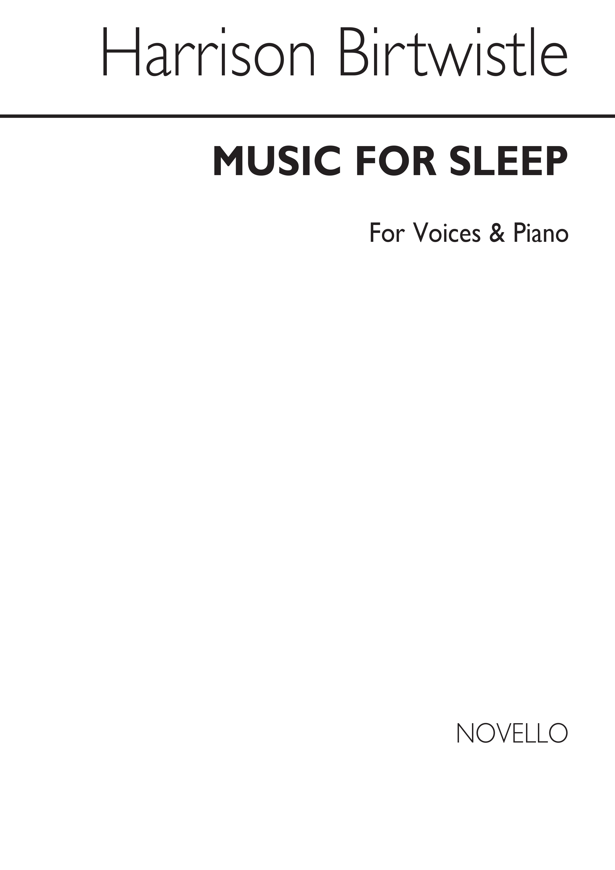 Harrison Birtwistle: Music In Sleep