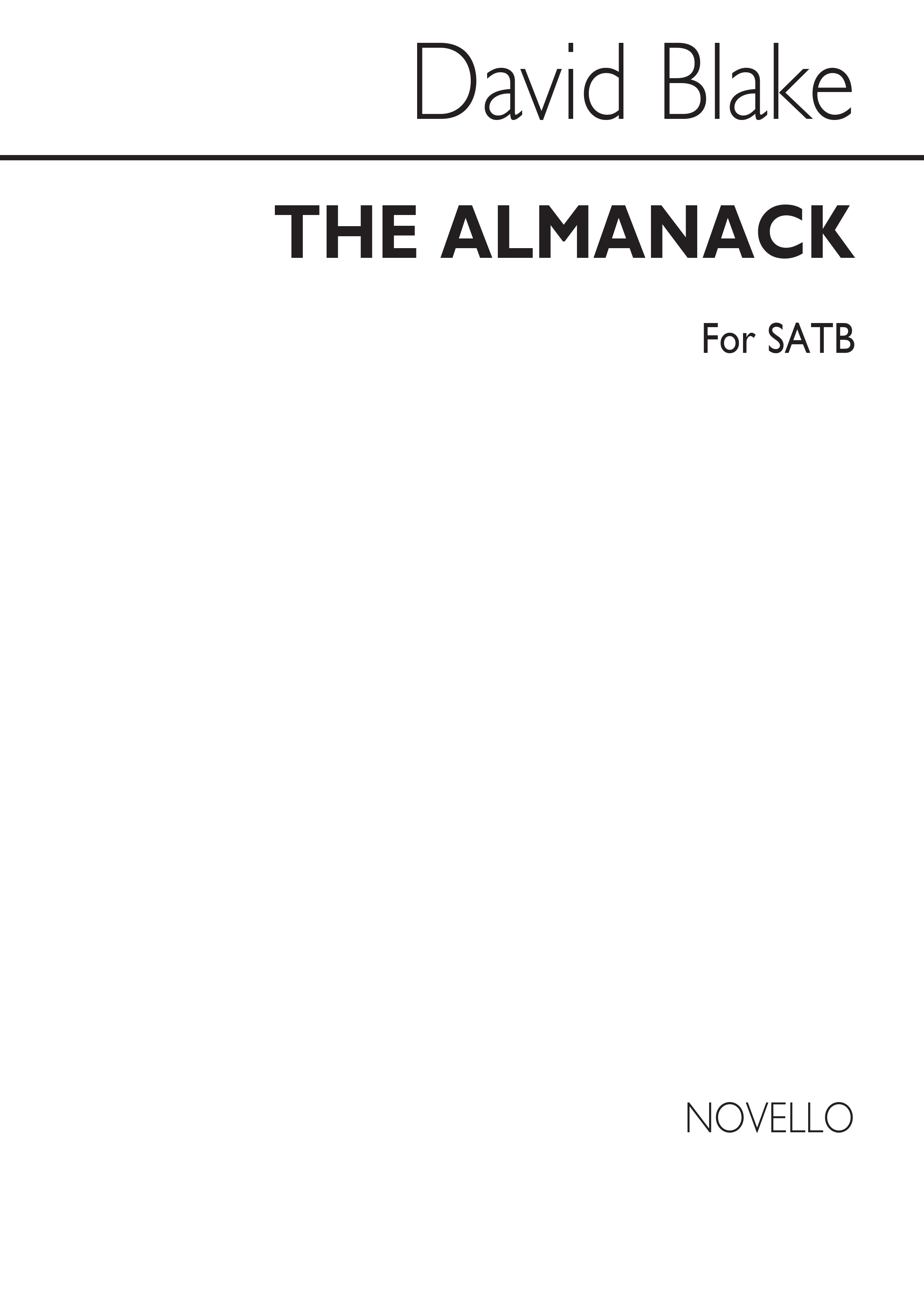David Blake: Almanack for SATB Chorus
