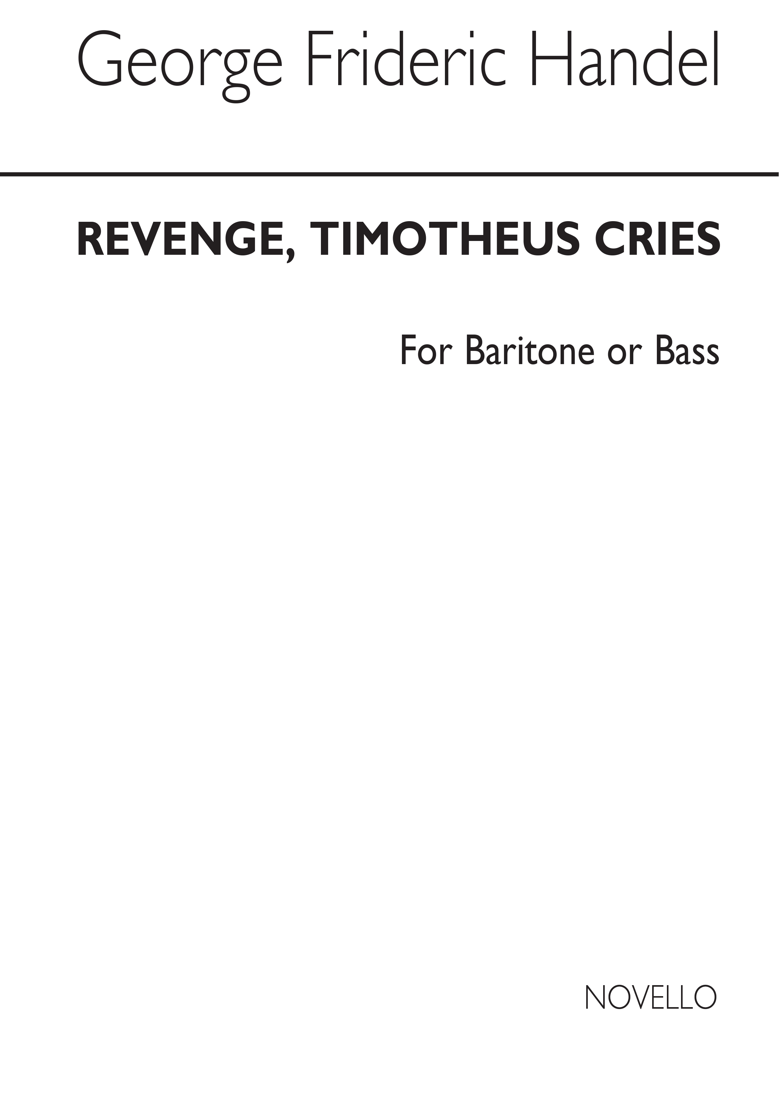 Handel, Gf Revenge Timotheus Cries Unison