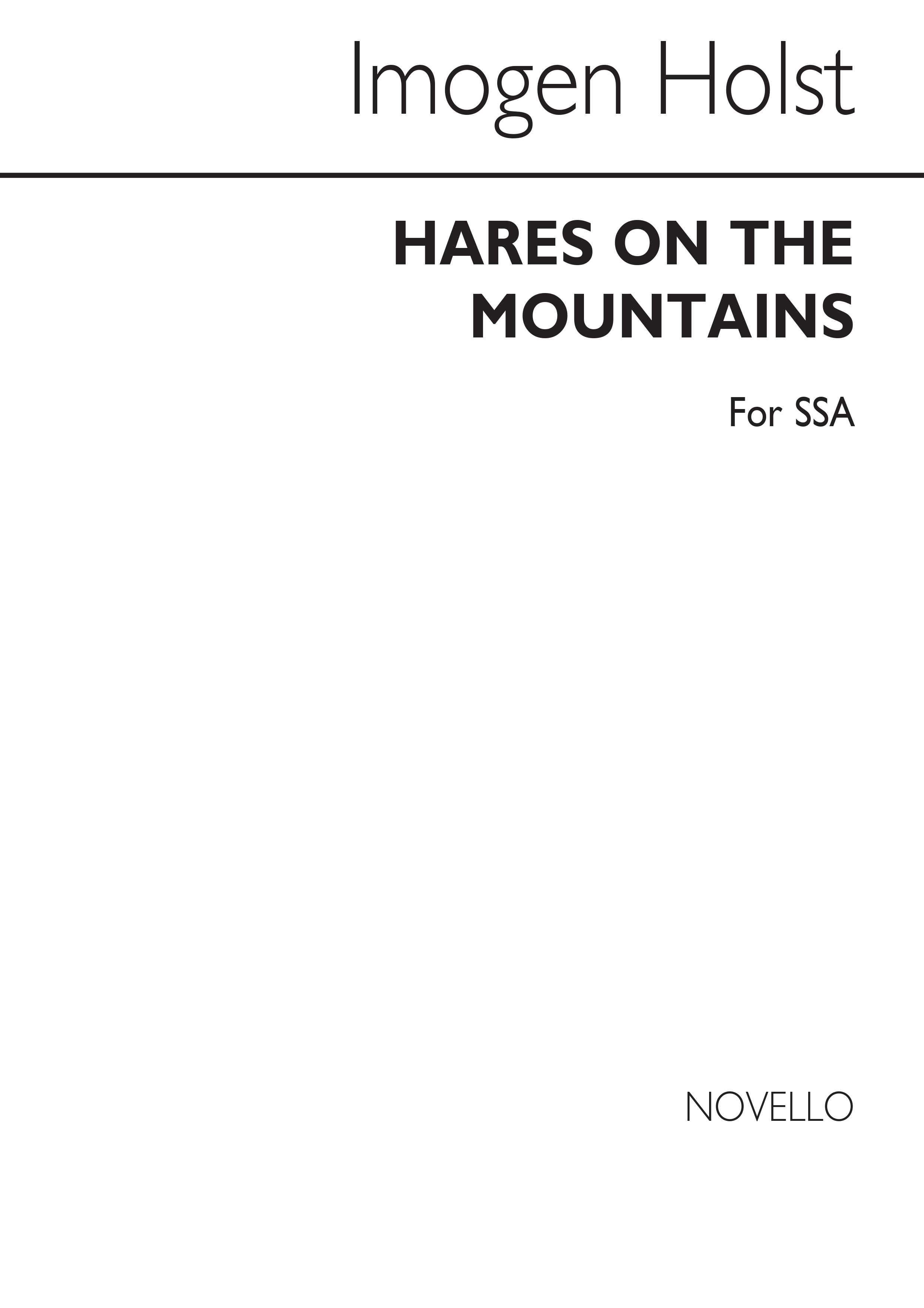 Imogen Holst: Hares On The Mountains for SSA