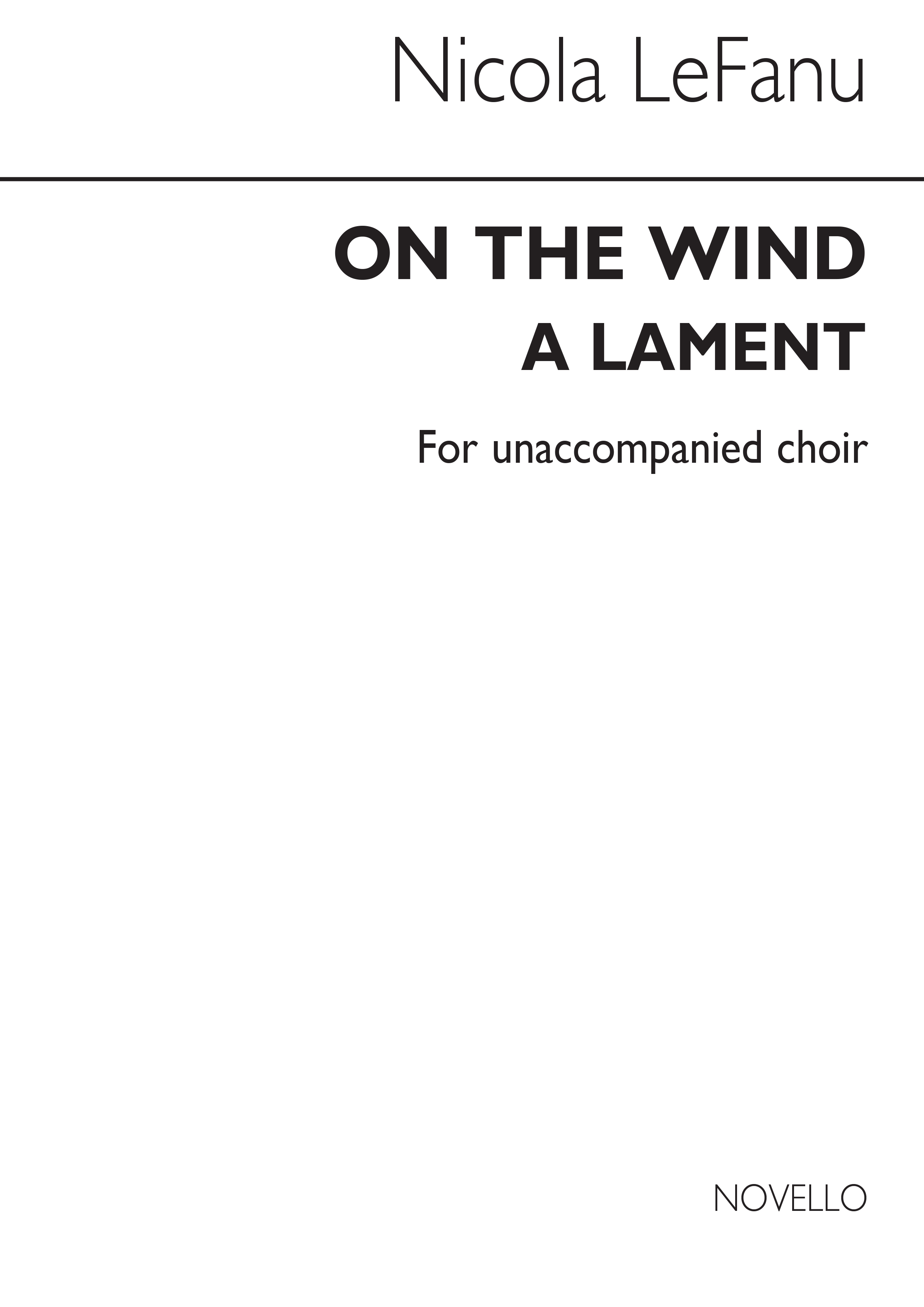 Lefanu: On The Wind (Choral Leaflet)